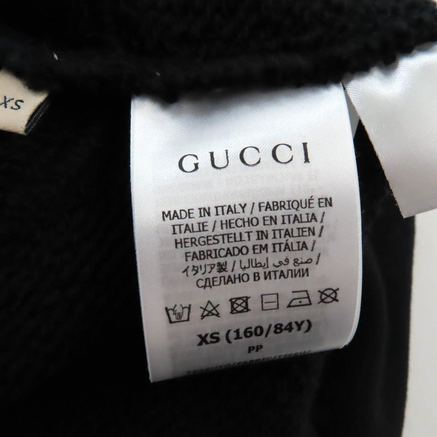 GUCCI Hoodie 688197 cotton black XS
