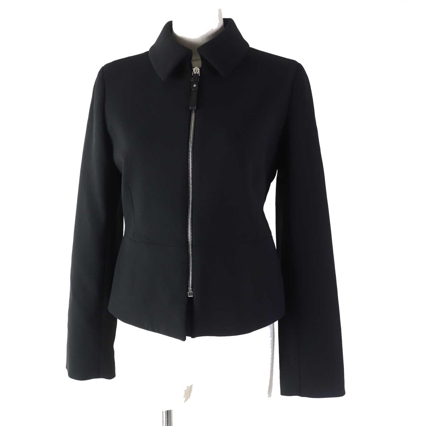 HERMES Nylon jacket 2H0203DM wool black 36