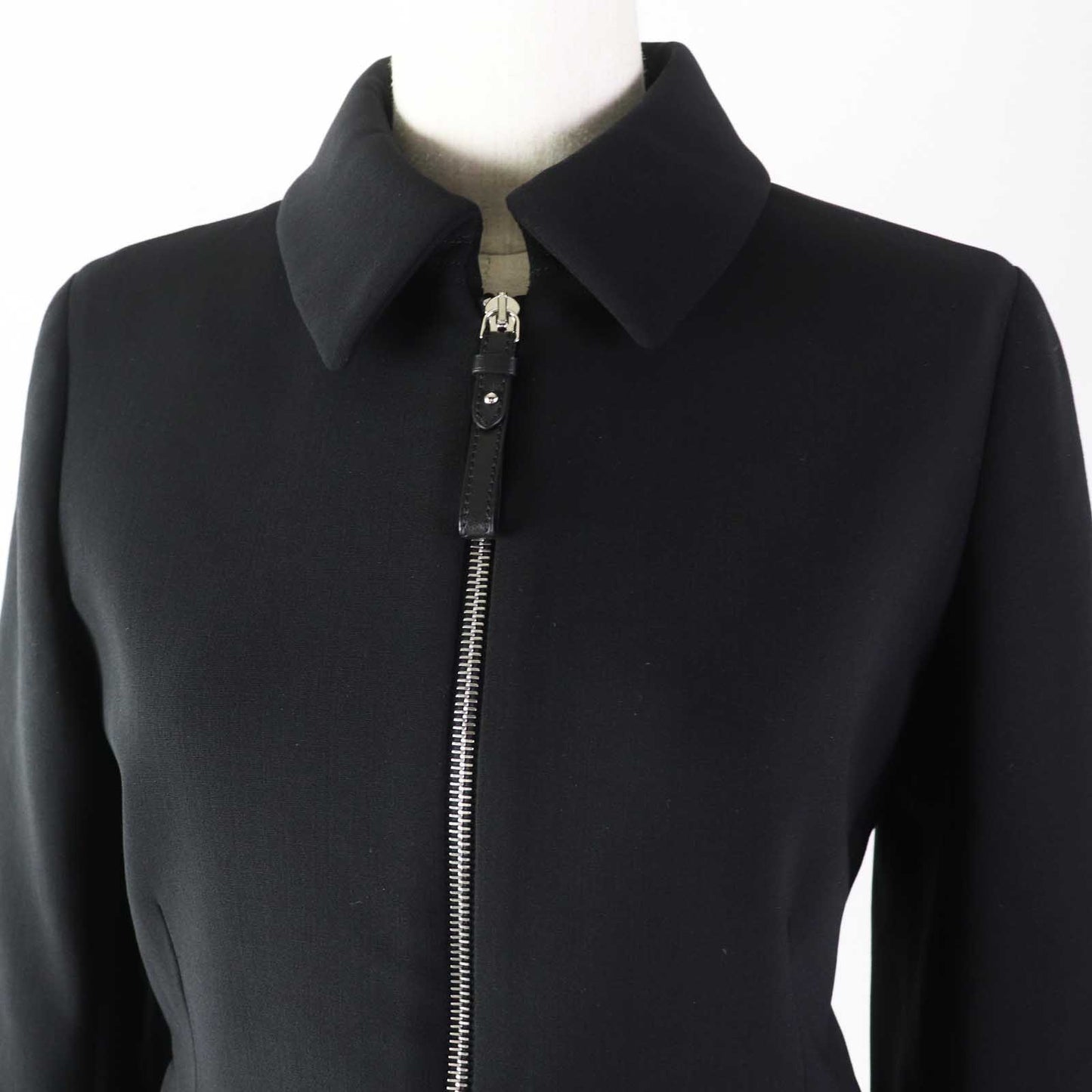 HERMES Nylon jacket 2H0203DM wool black 36