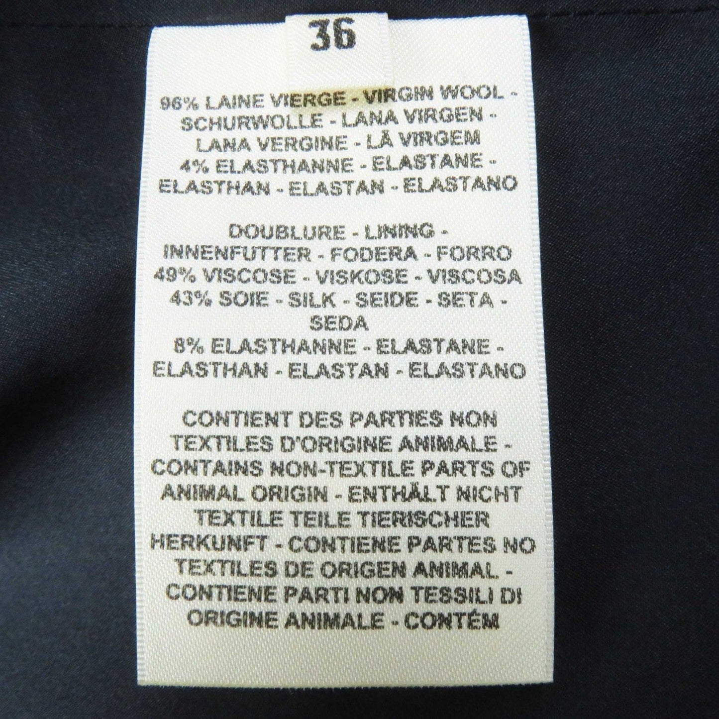 HERMES Nylon jacket 2H0203DM wool black 36
