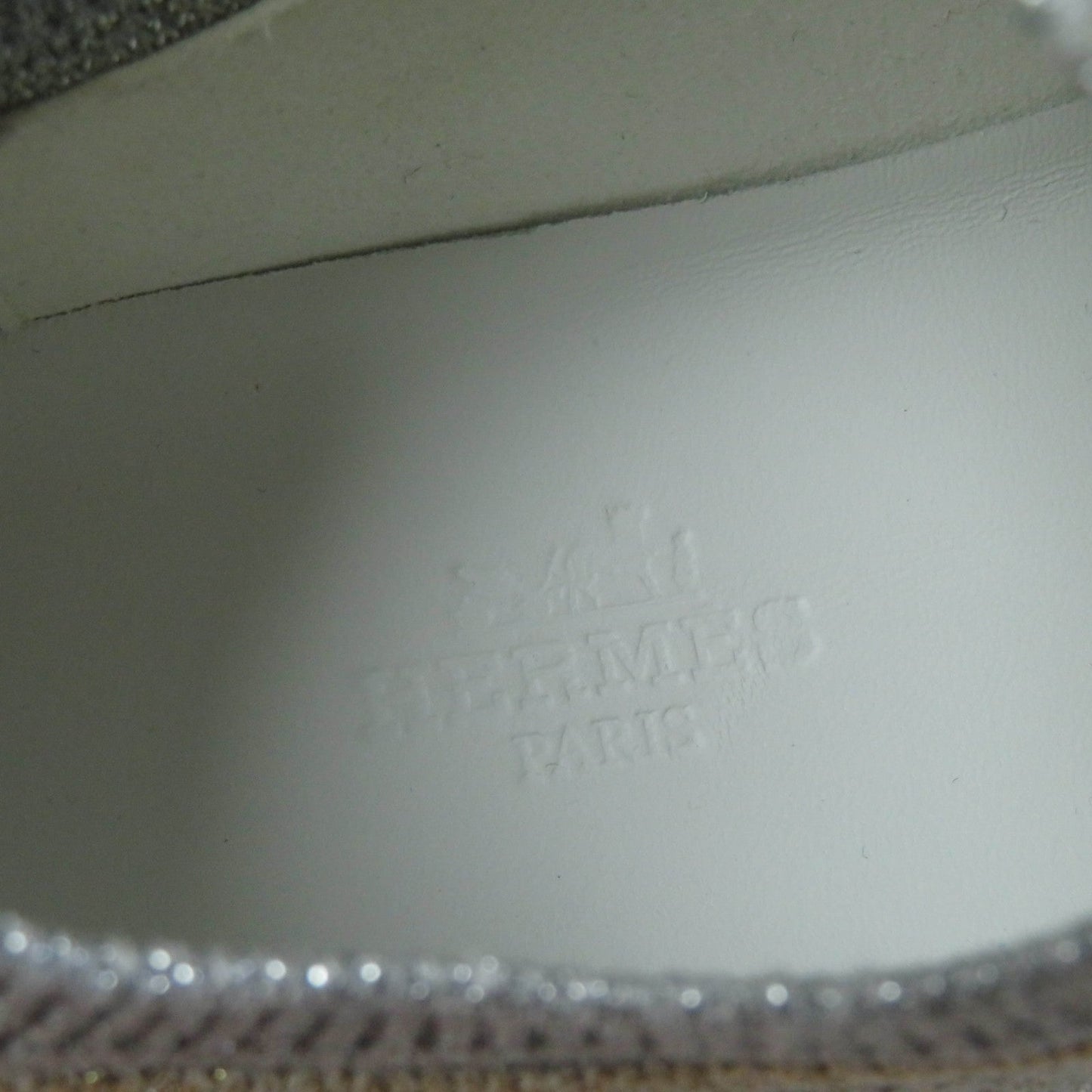 HERMES sneakers knit Grey Silver Gold ADDICT 35