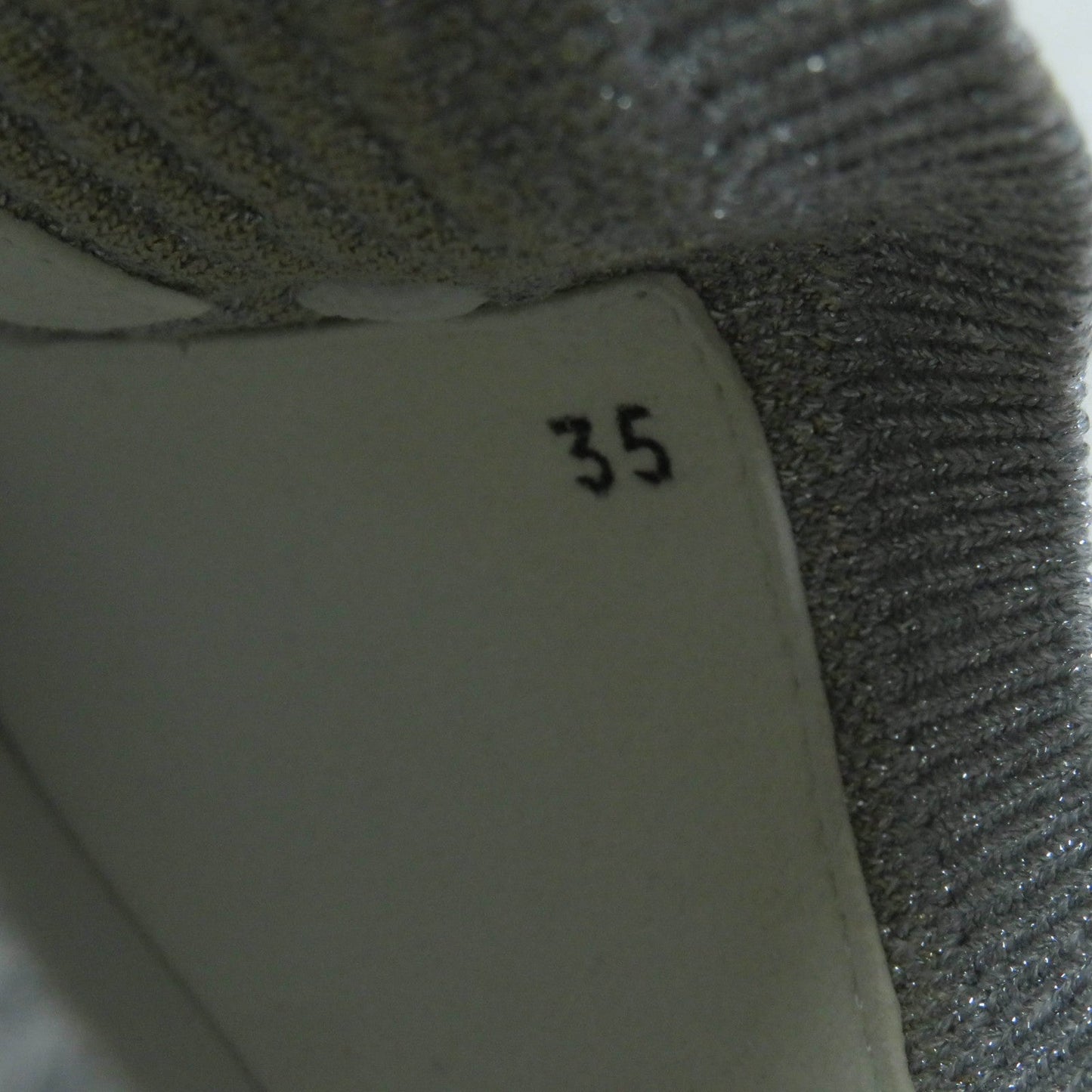 HERMES sneakers knit Grey Silver Gold ADDICT 35