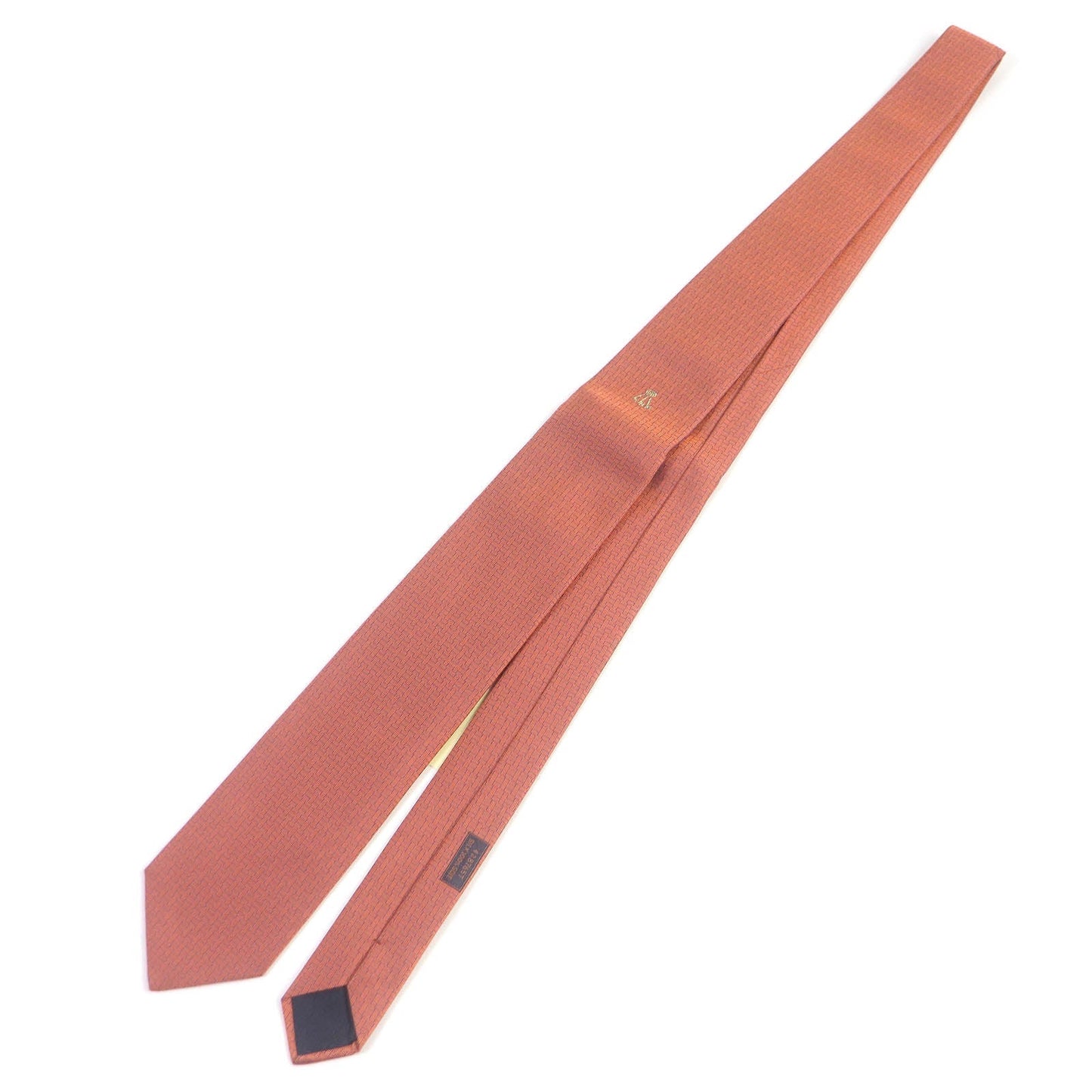 HERMES tie silk Orange