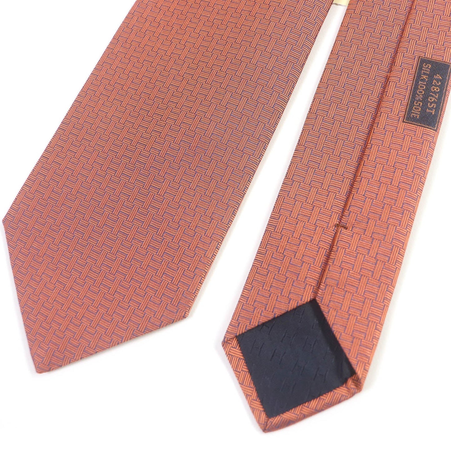 HERMES tie silk Orange