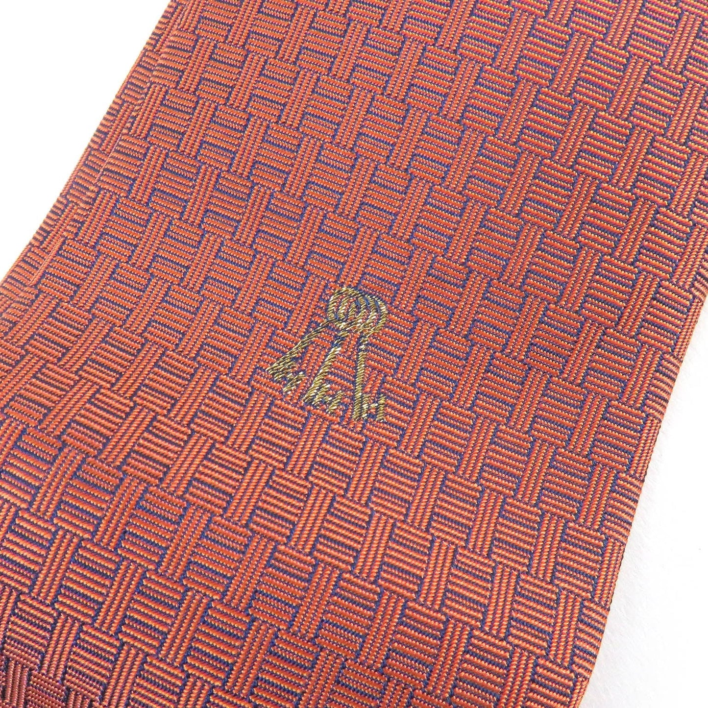 HERMES tie silk Orange