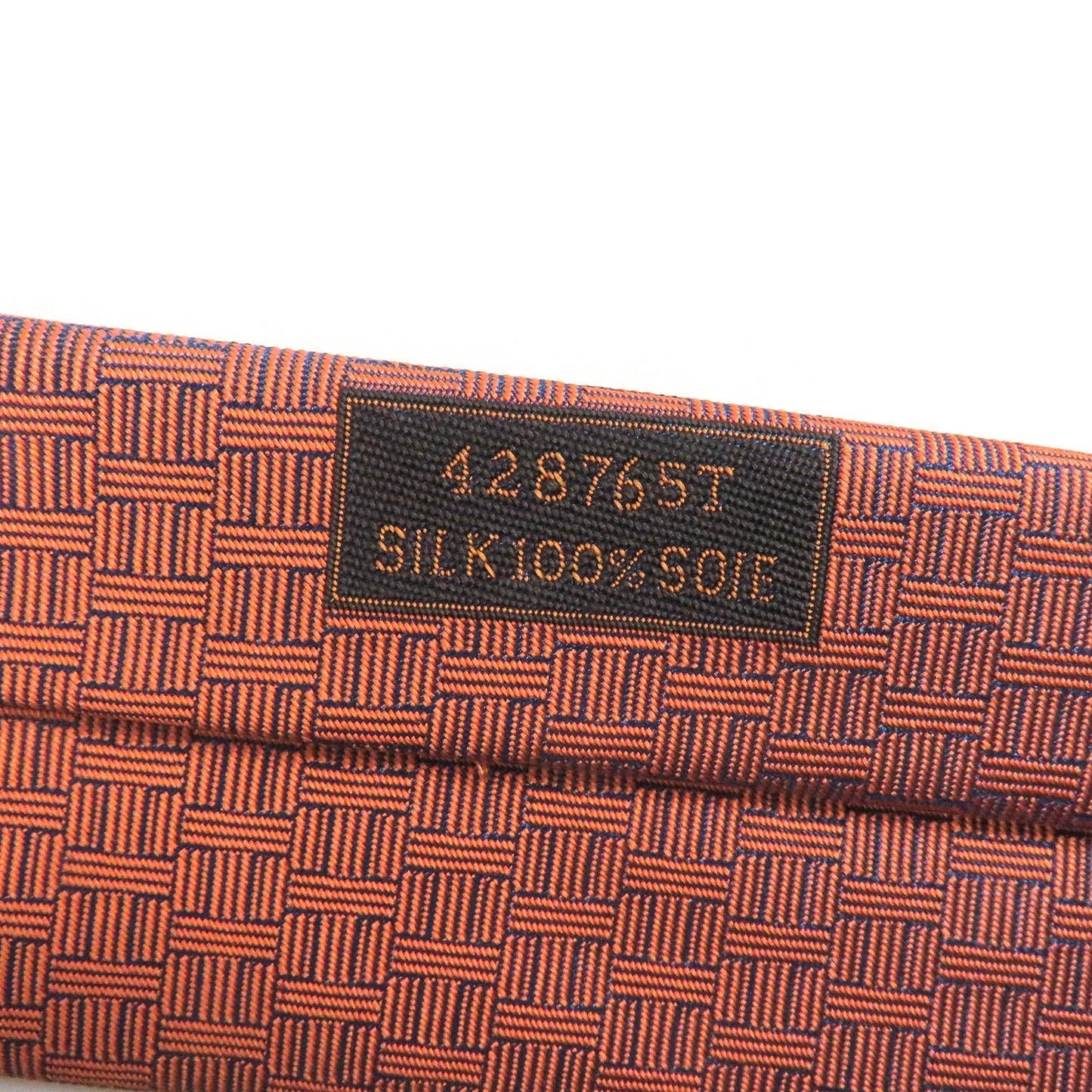 HERMES tie silk Orange
