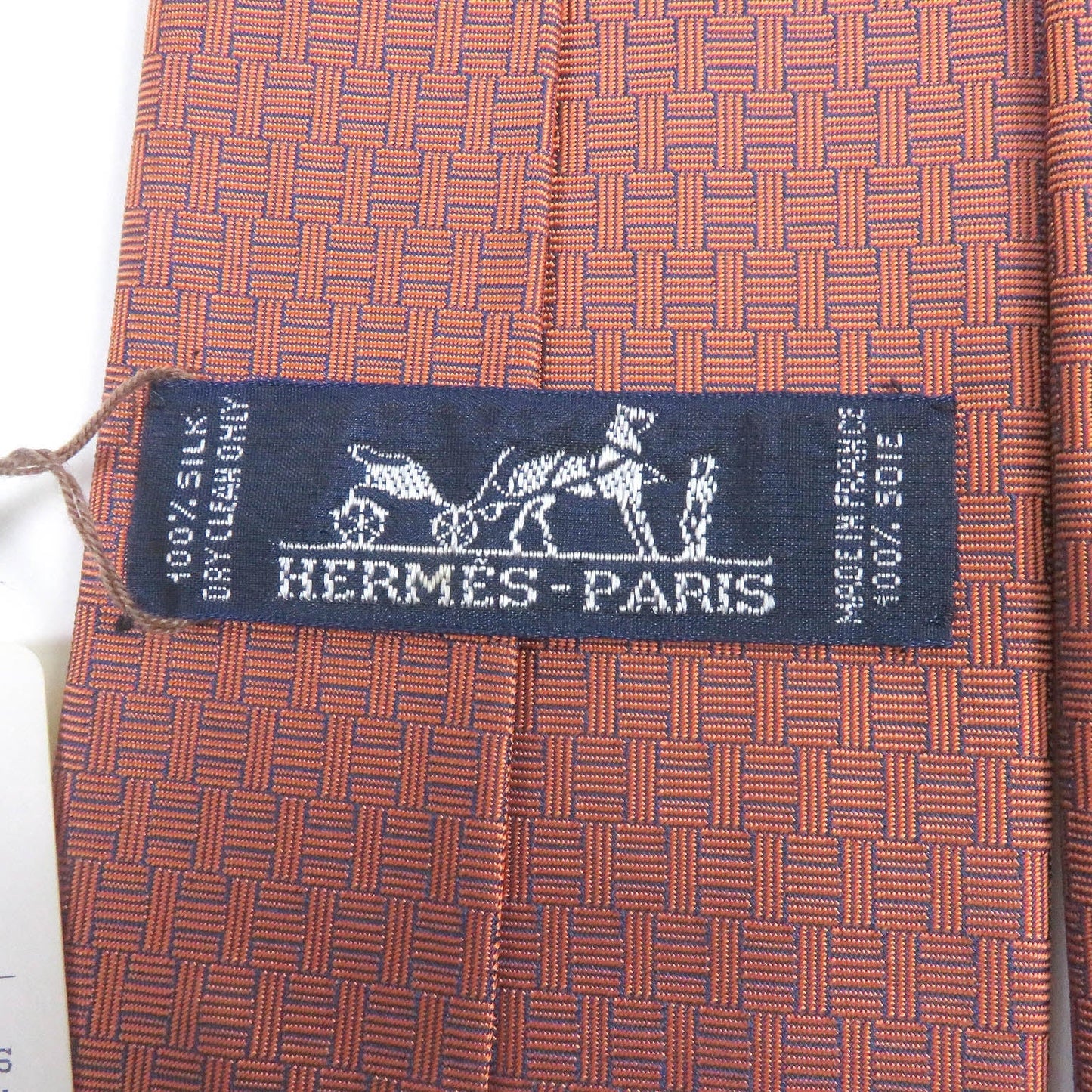 HERMES tie silk Orange