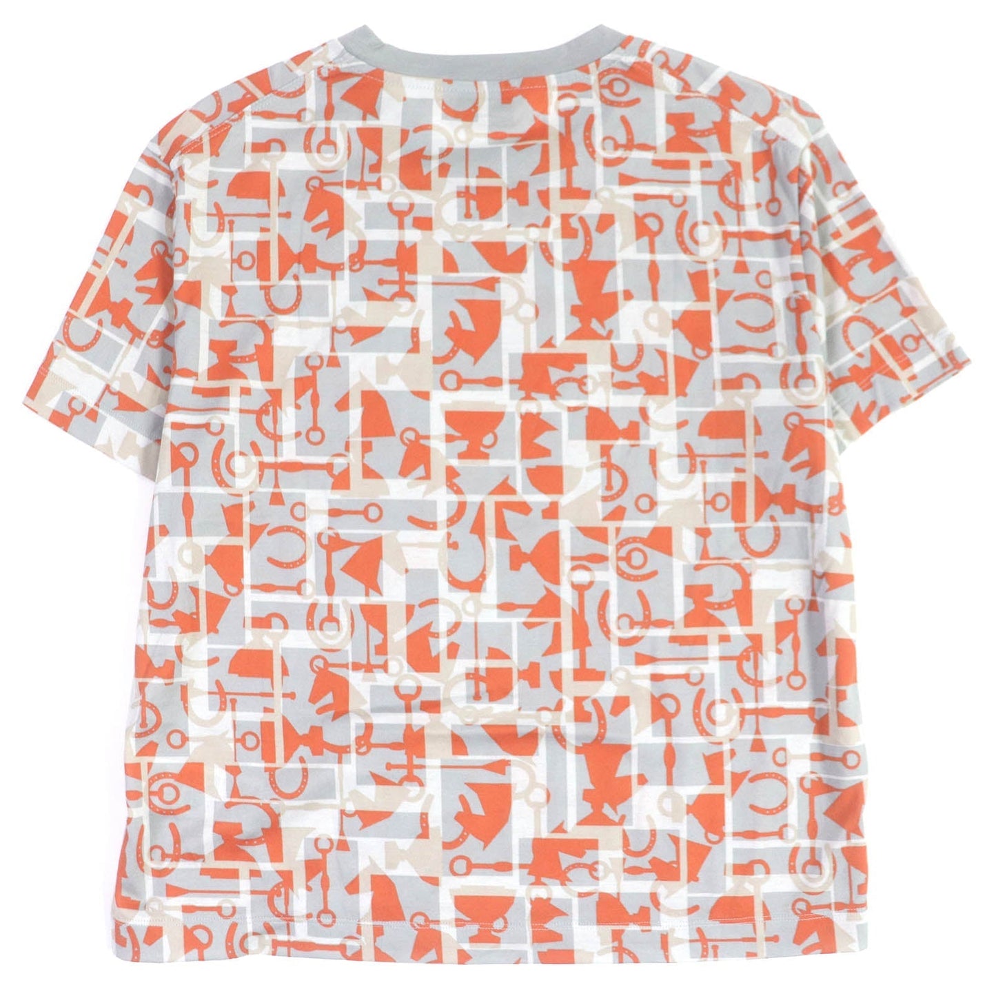 HERMES Short sleeve T-shirt cotton gray XS