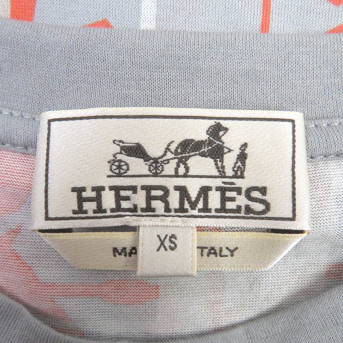 HERMES Short sleeve T-shirt cotton gray XS