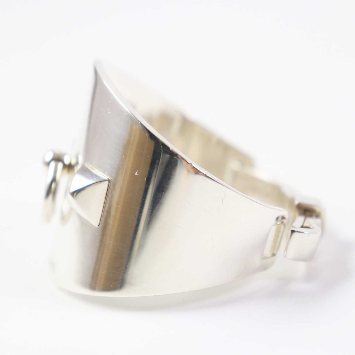 HERMES Bangle AG925 Silver Collier de Sian Rock