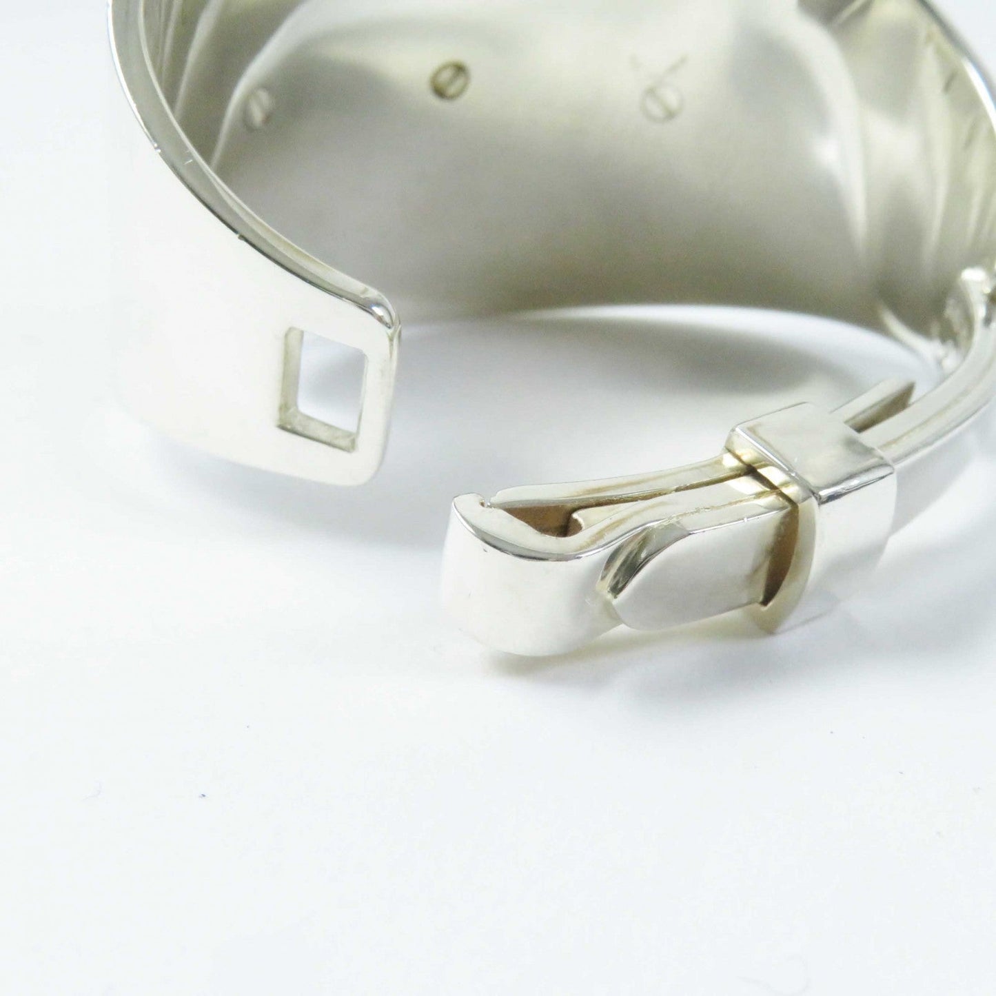 HERMES Bangle AG925 Silver Collier de Sian Rock