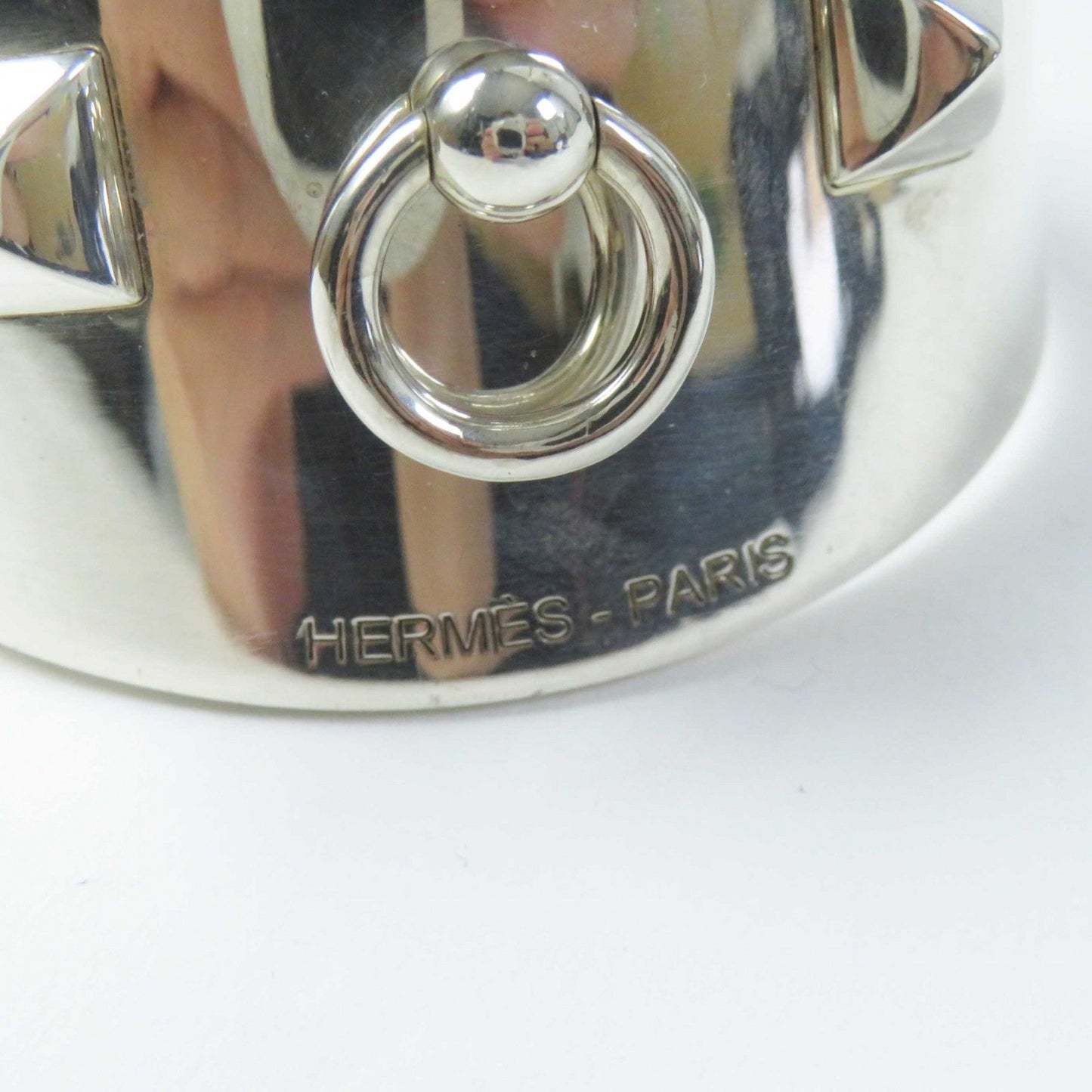 HERMES Bangle AG925 Silver Collier de Sian Rock