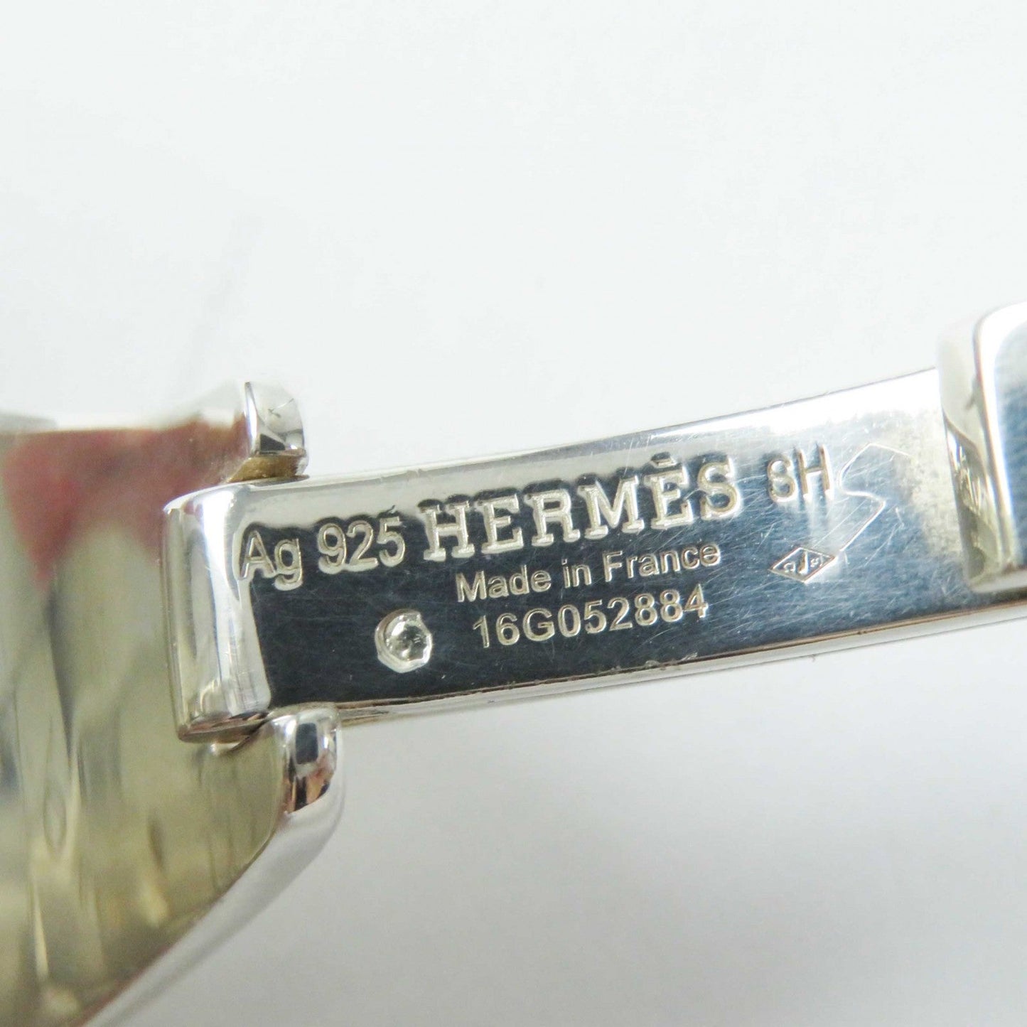 HERMES Bangle AG925 Silver Collier de Sian Rock