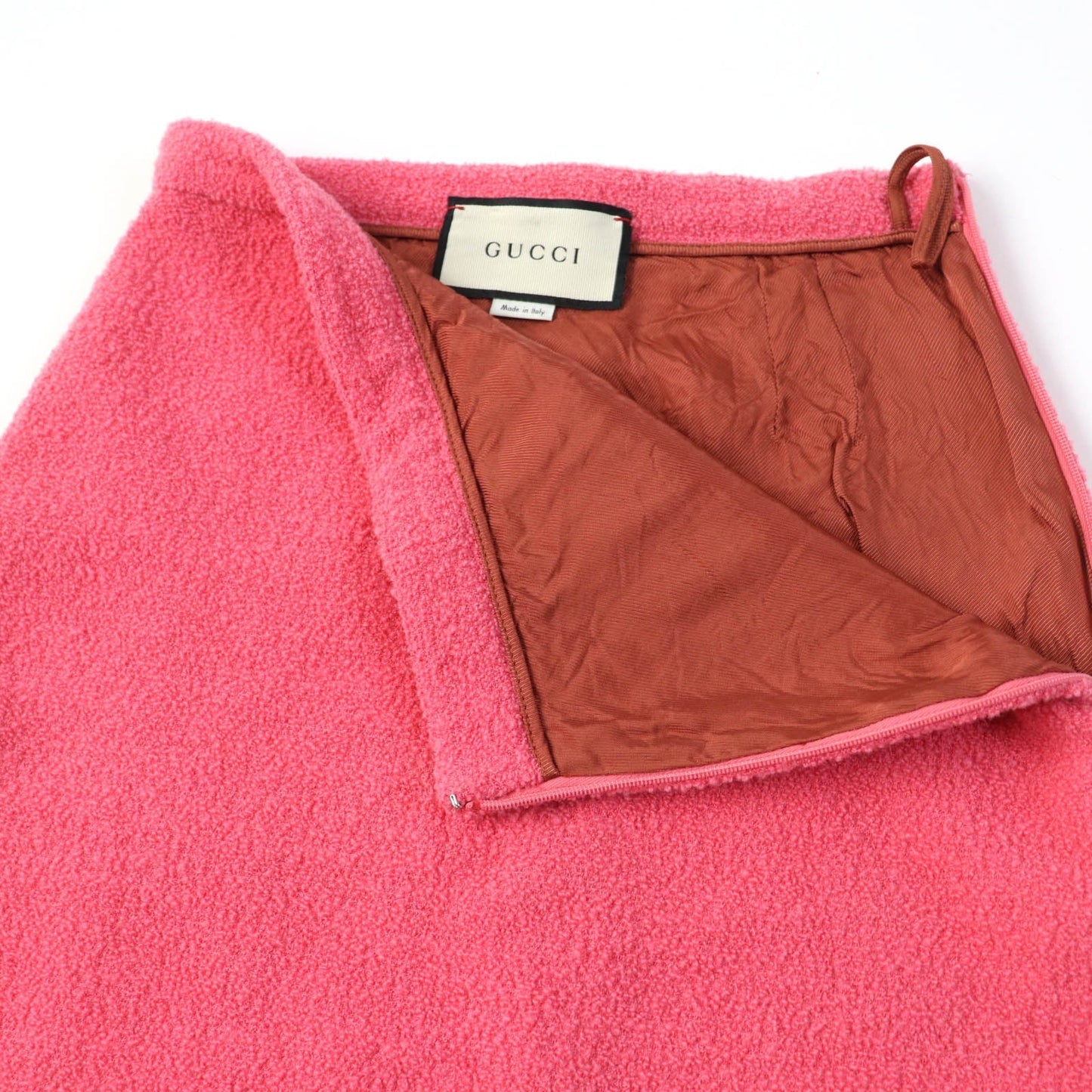 GUCCI Mini skirt 631492 wool pink 36
