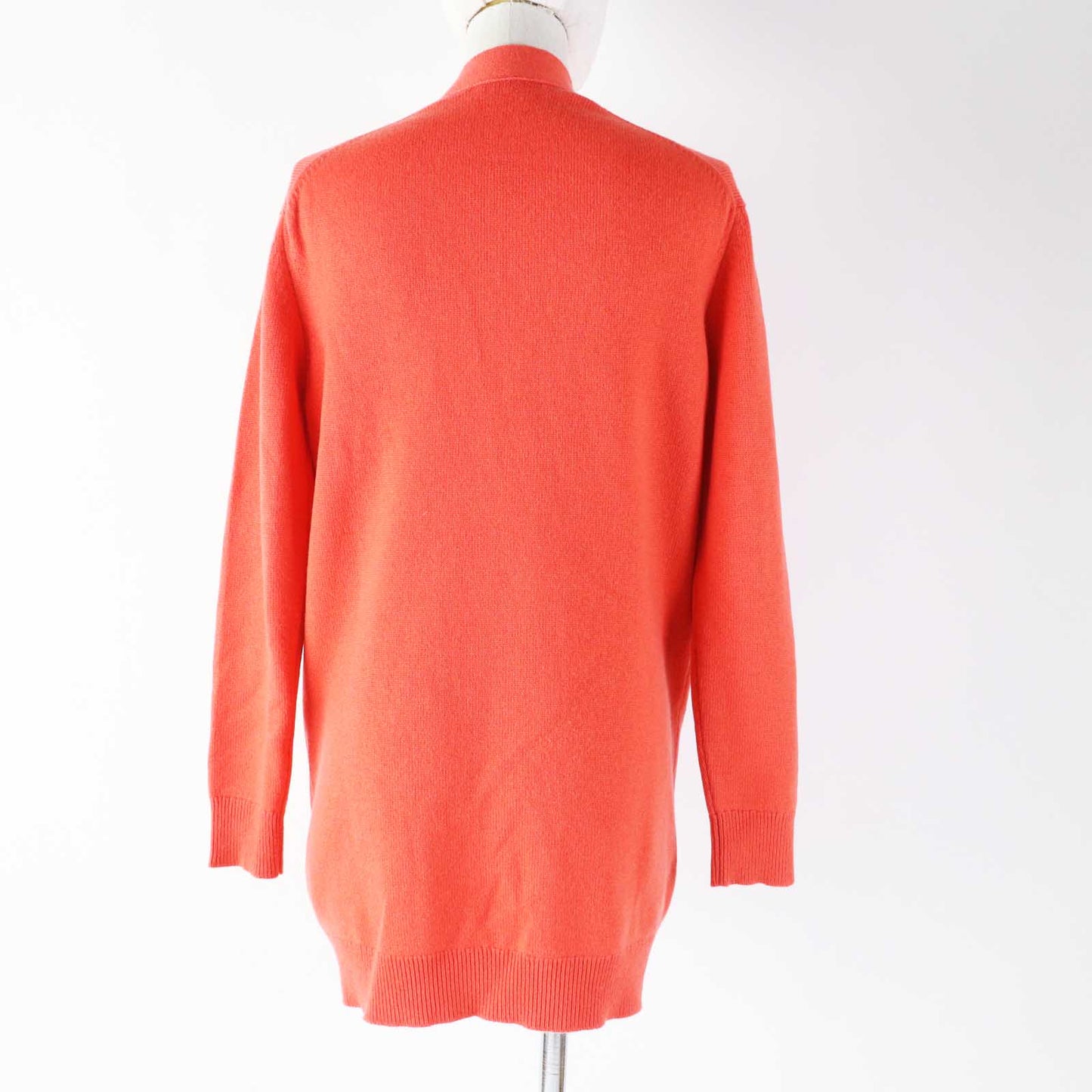 HERMES cardigan cashmere Coral orange 34