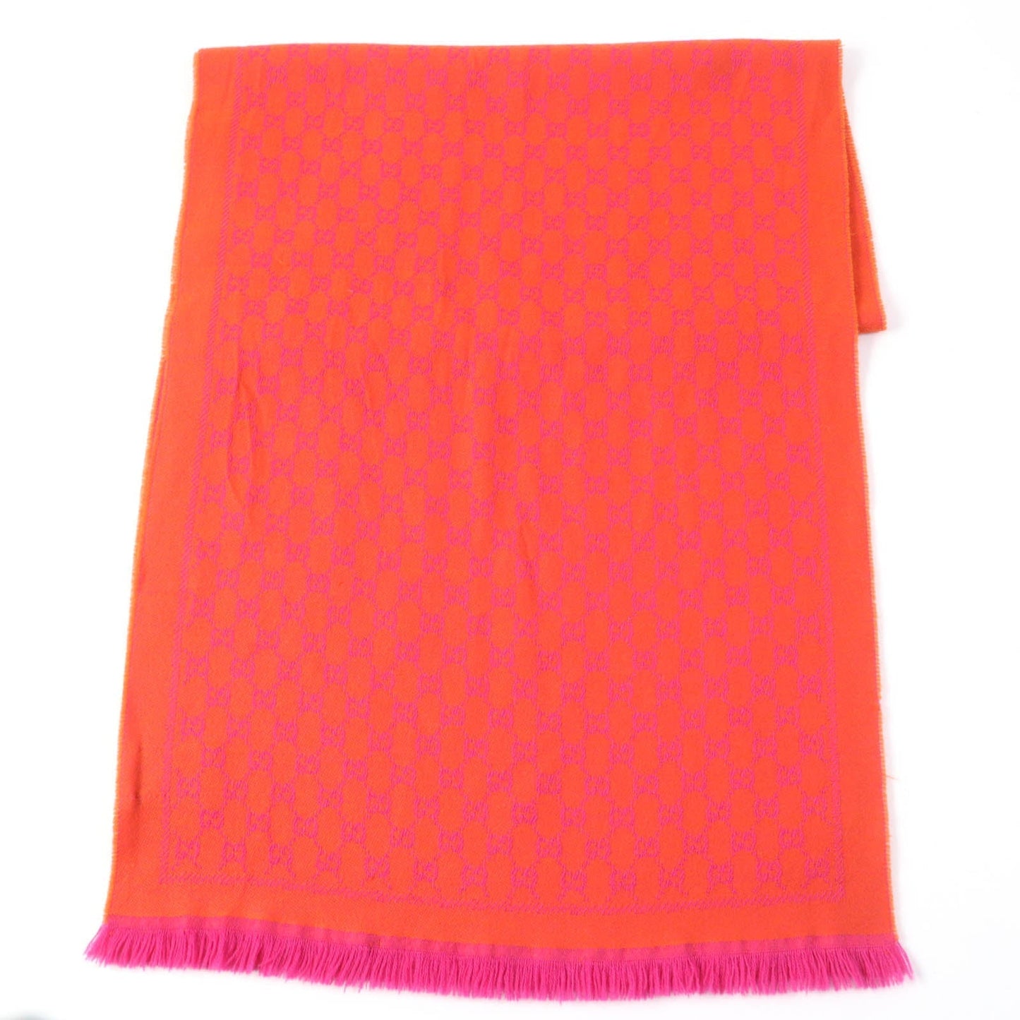 GUCCI Scarf 202253 wool Orange pink