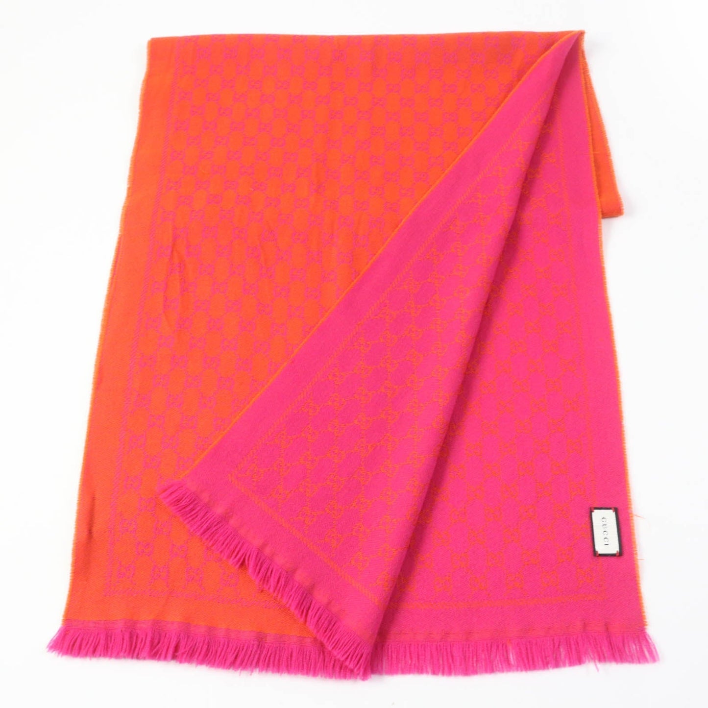 GUCCI Scarf 202253 wool Orange pink