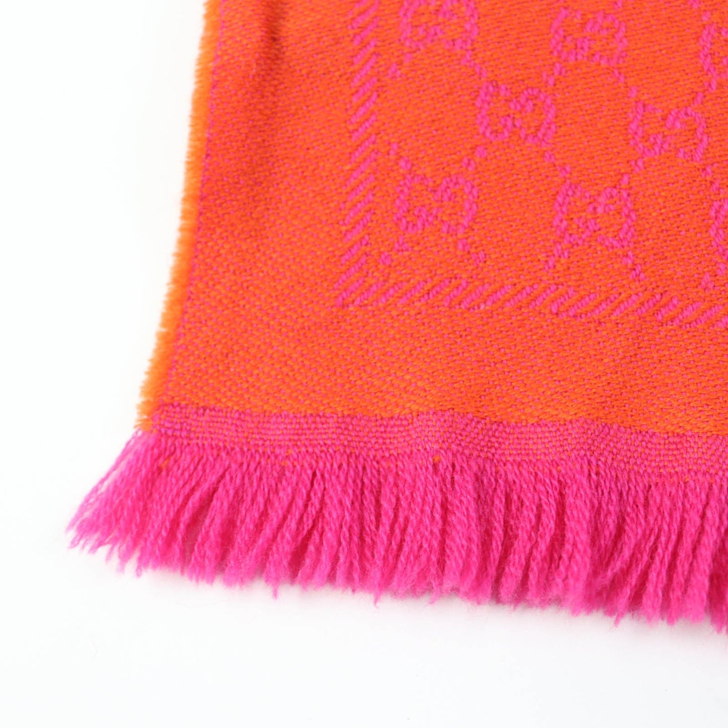 GUCCI Scarf 202253 wool Orange pink