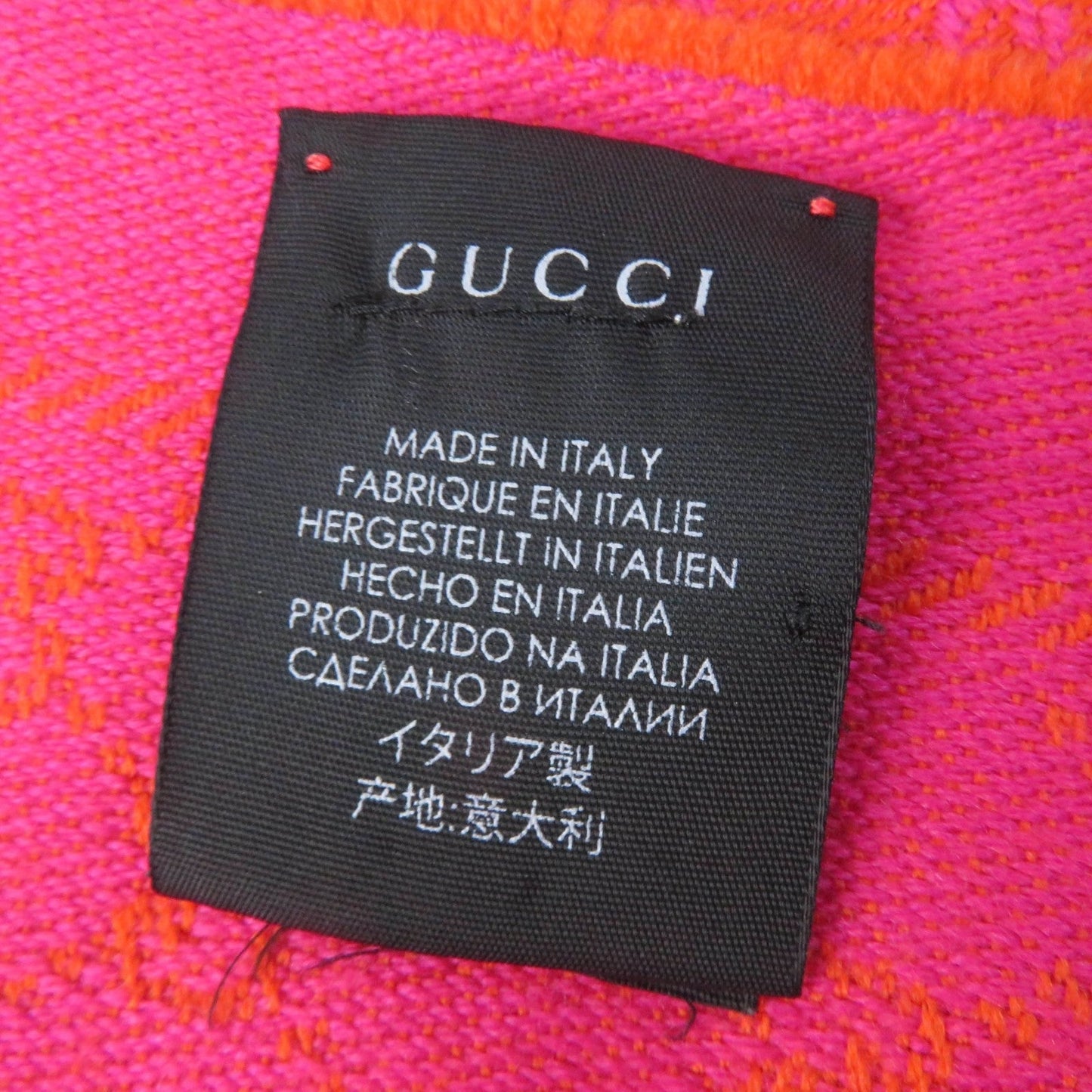 GUCCI Scarf 202253 wool Orange pink