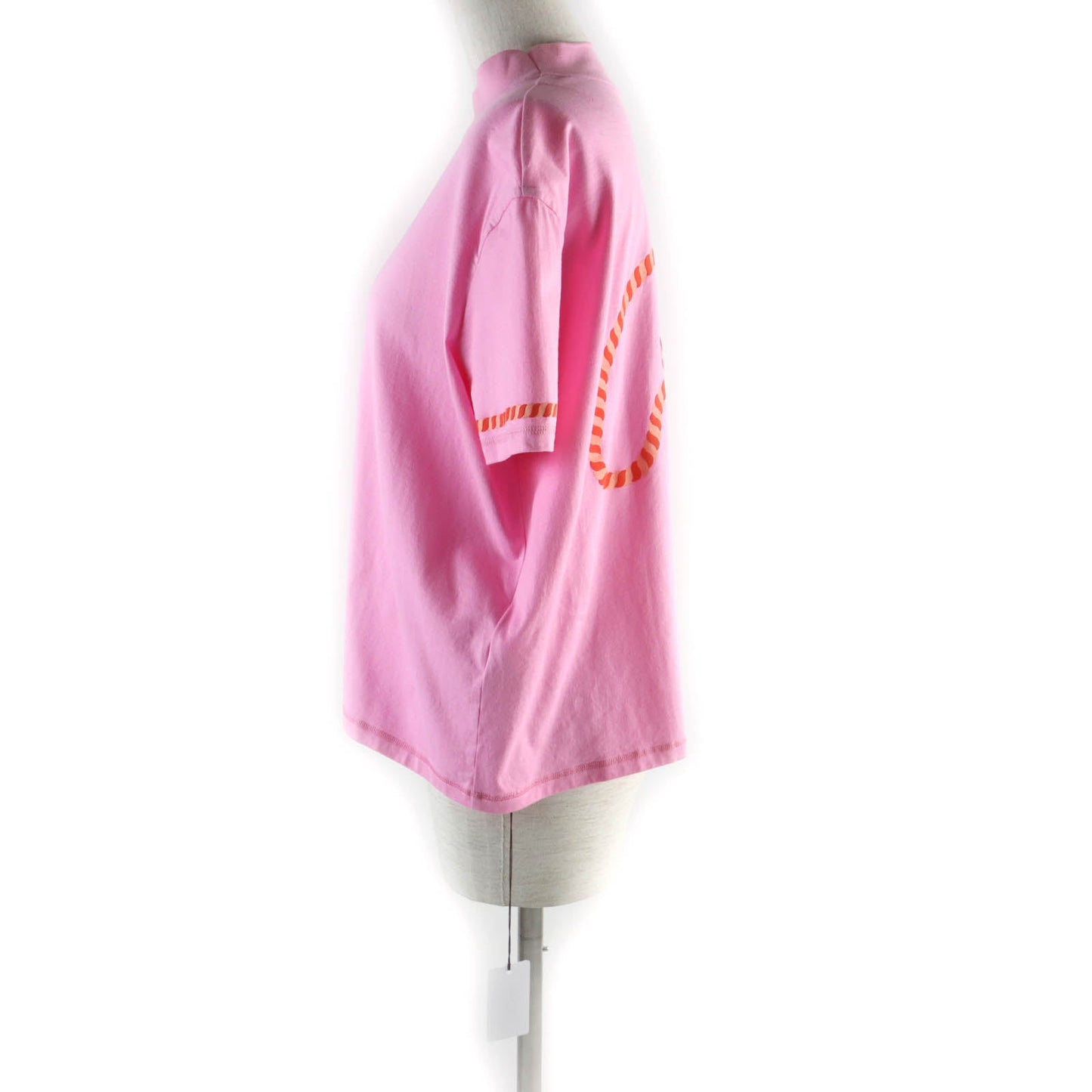 HERMES Short sleeve T-shirt 3E4621DL cotton pink Canoe 36