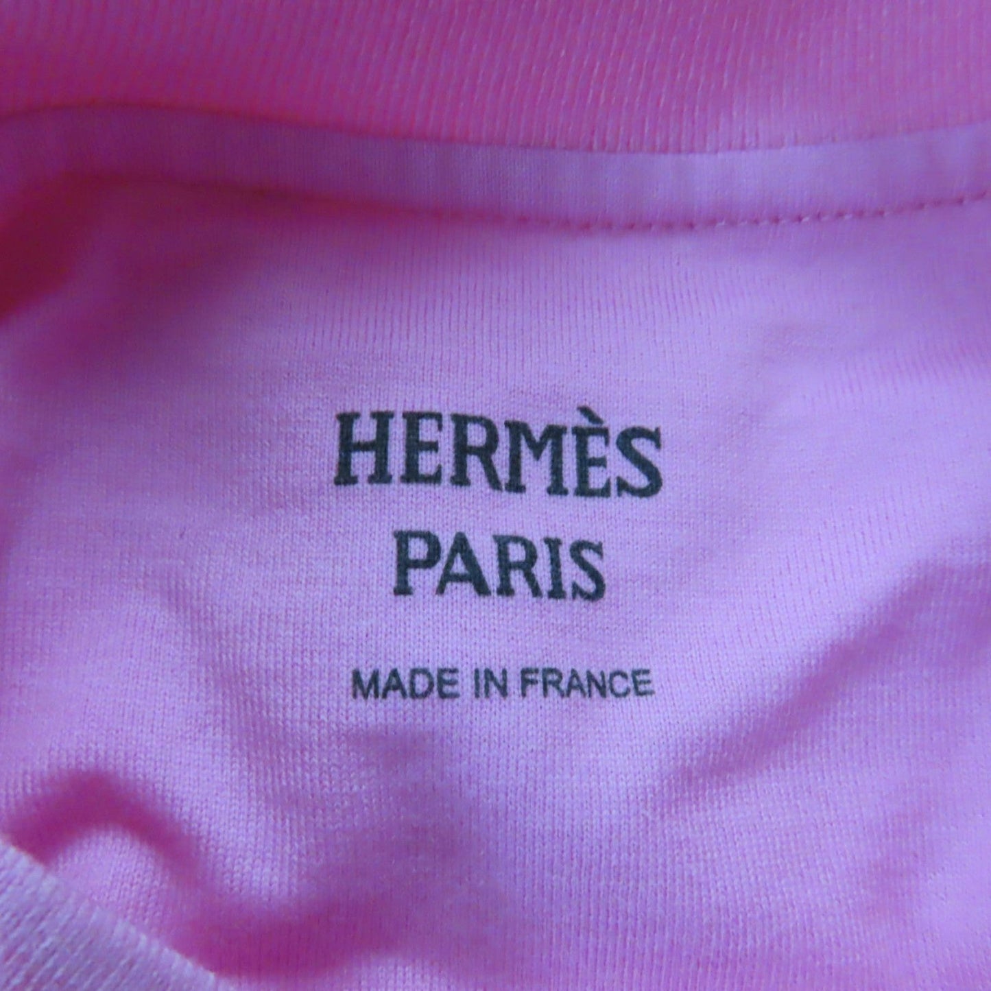 HERMES Short sleeve T-shirt 3E4621DL cotton pink Canoe 36