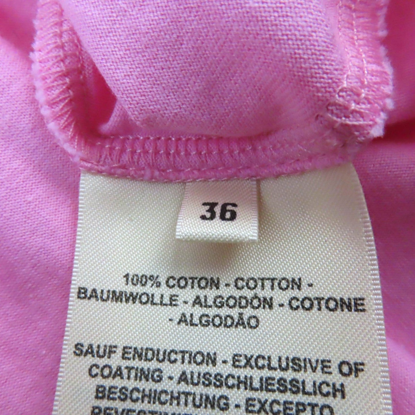 HERMES Short sleeve T-shirt 3E4621DL cotton pink Canoe 36