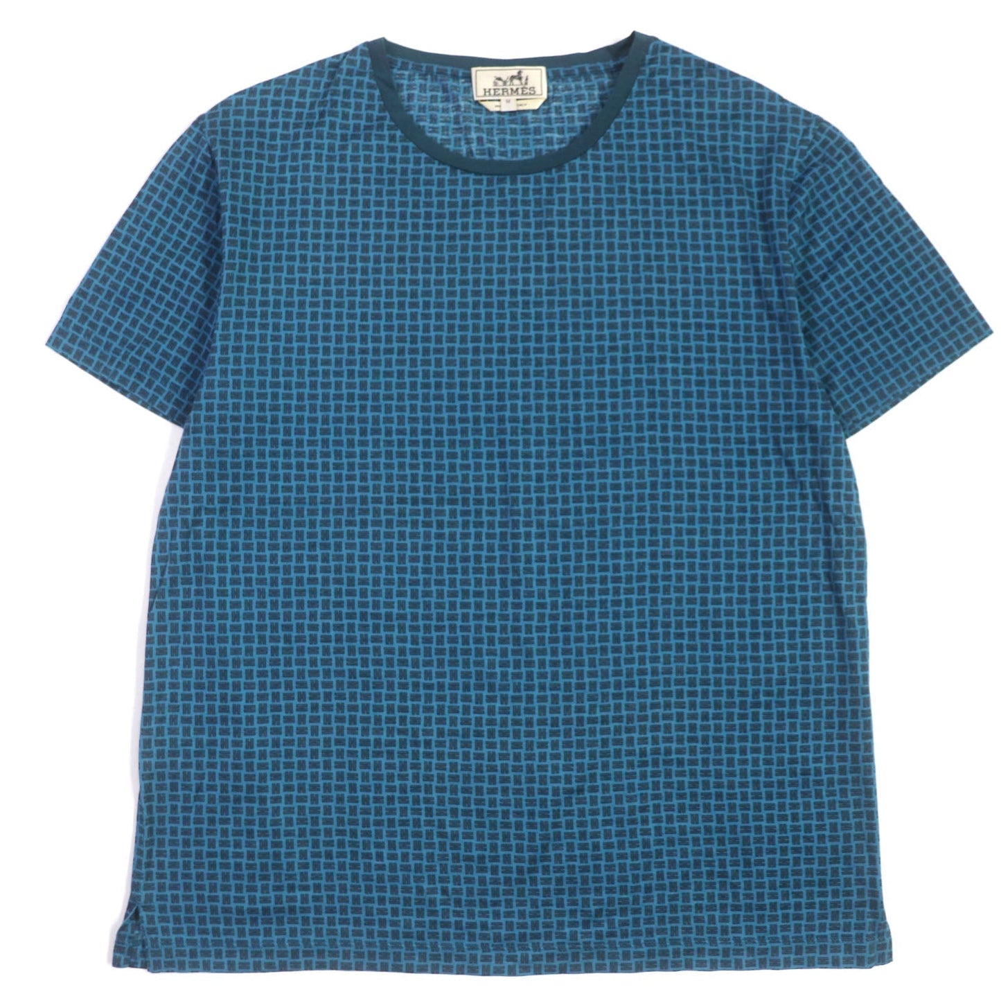 HERMES Short sleeve T-shirt cotton Blue type M