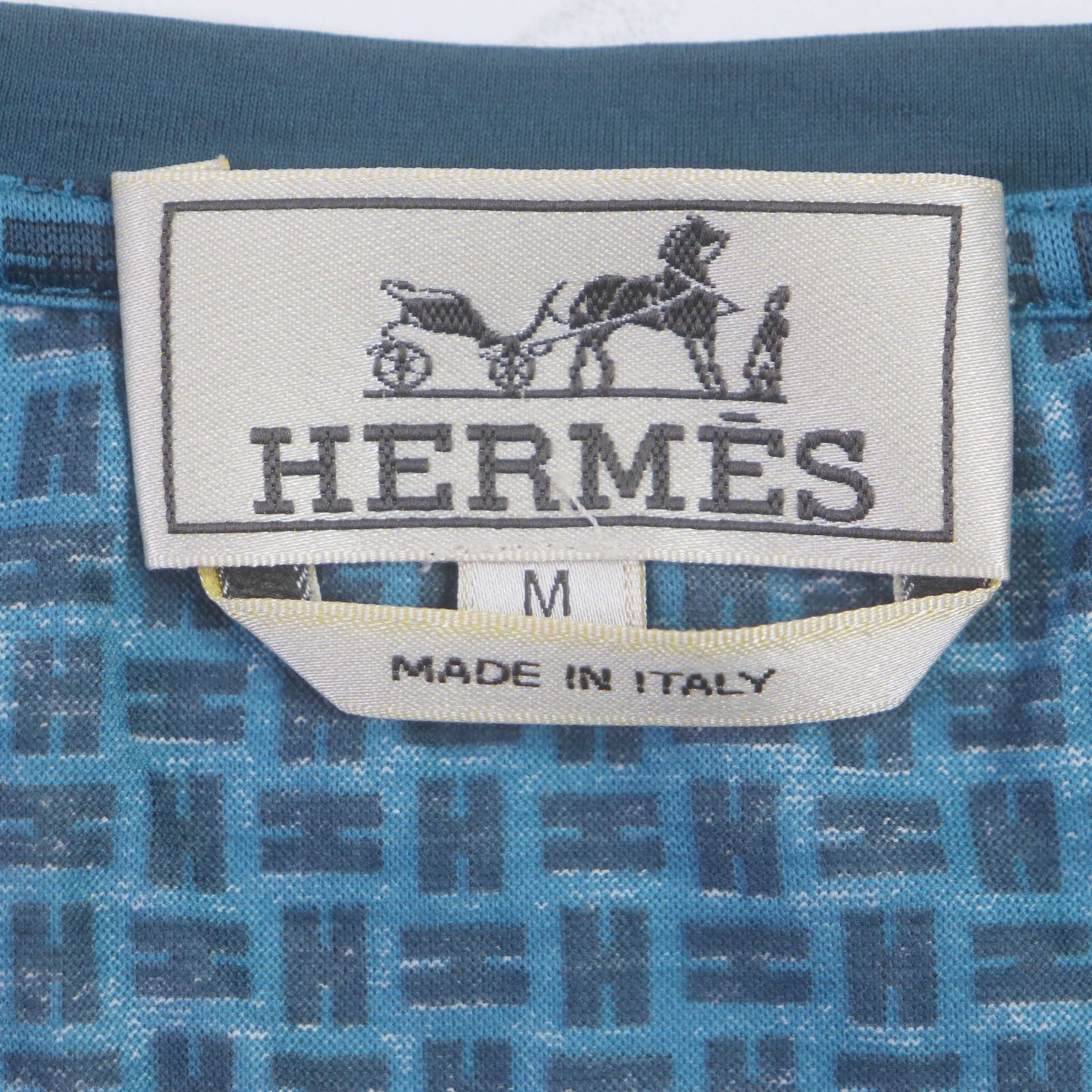 HERMES Short sleeve T-shirt cotton Blue type M