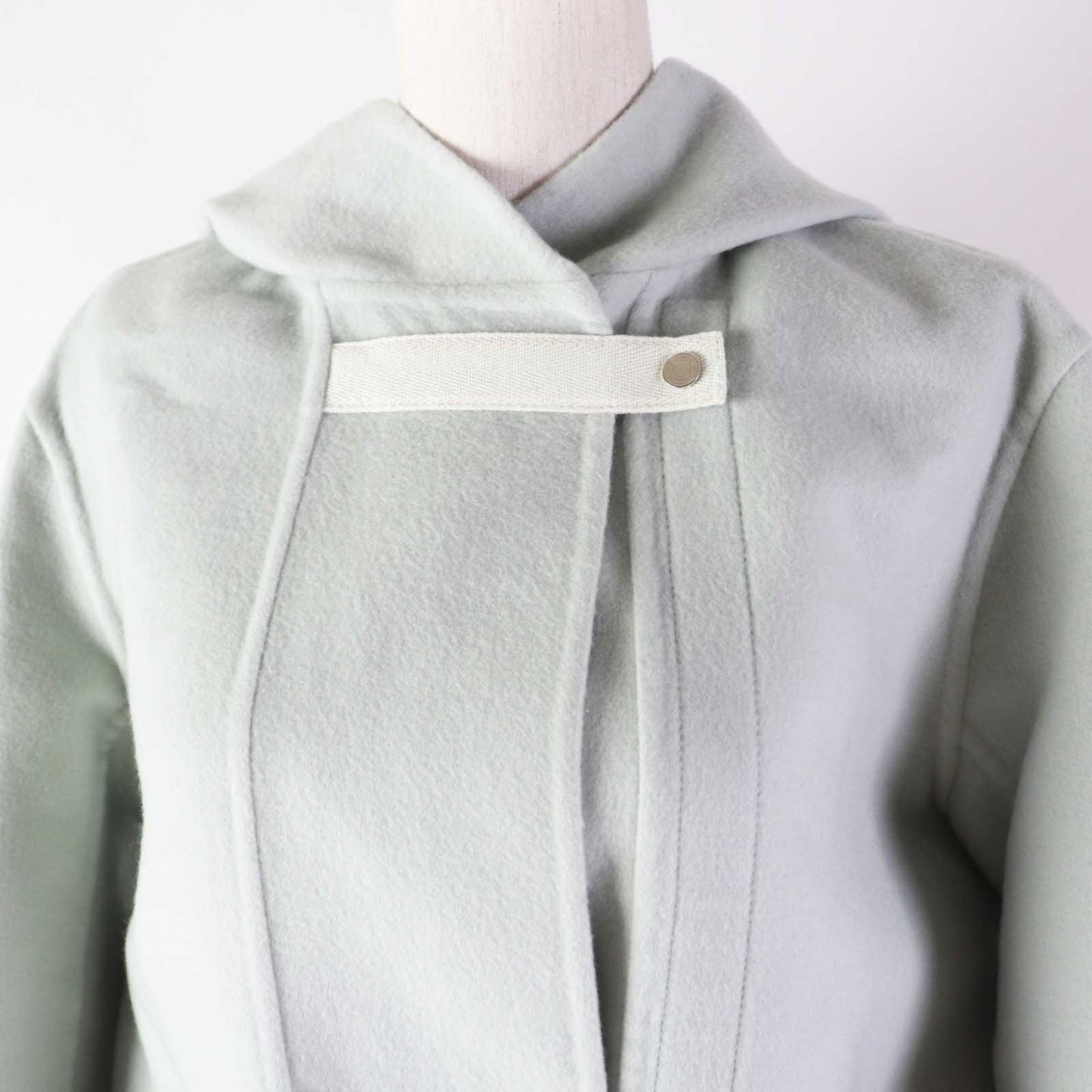 HERMES coat cashmere Light blue 38