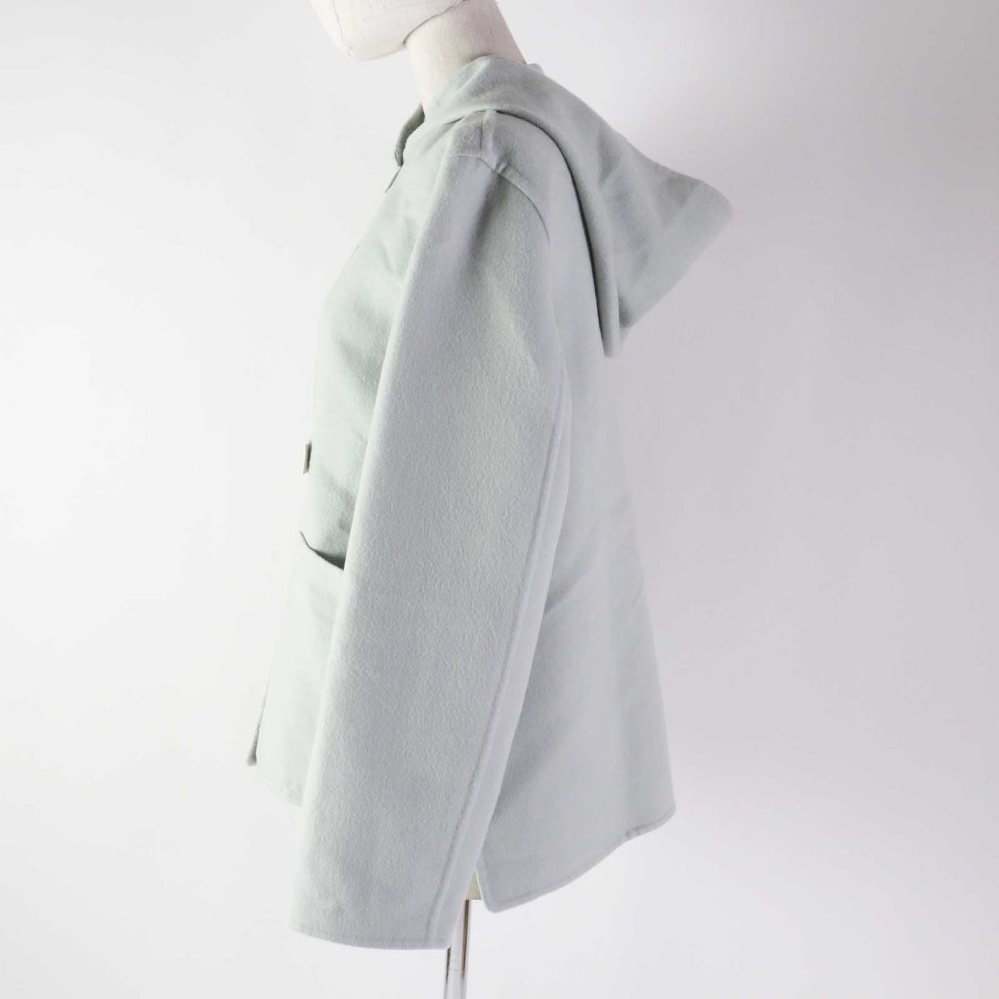 HERMES coat cashmere Light blue 38