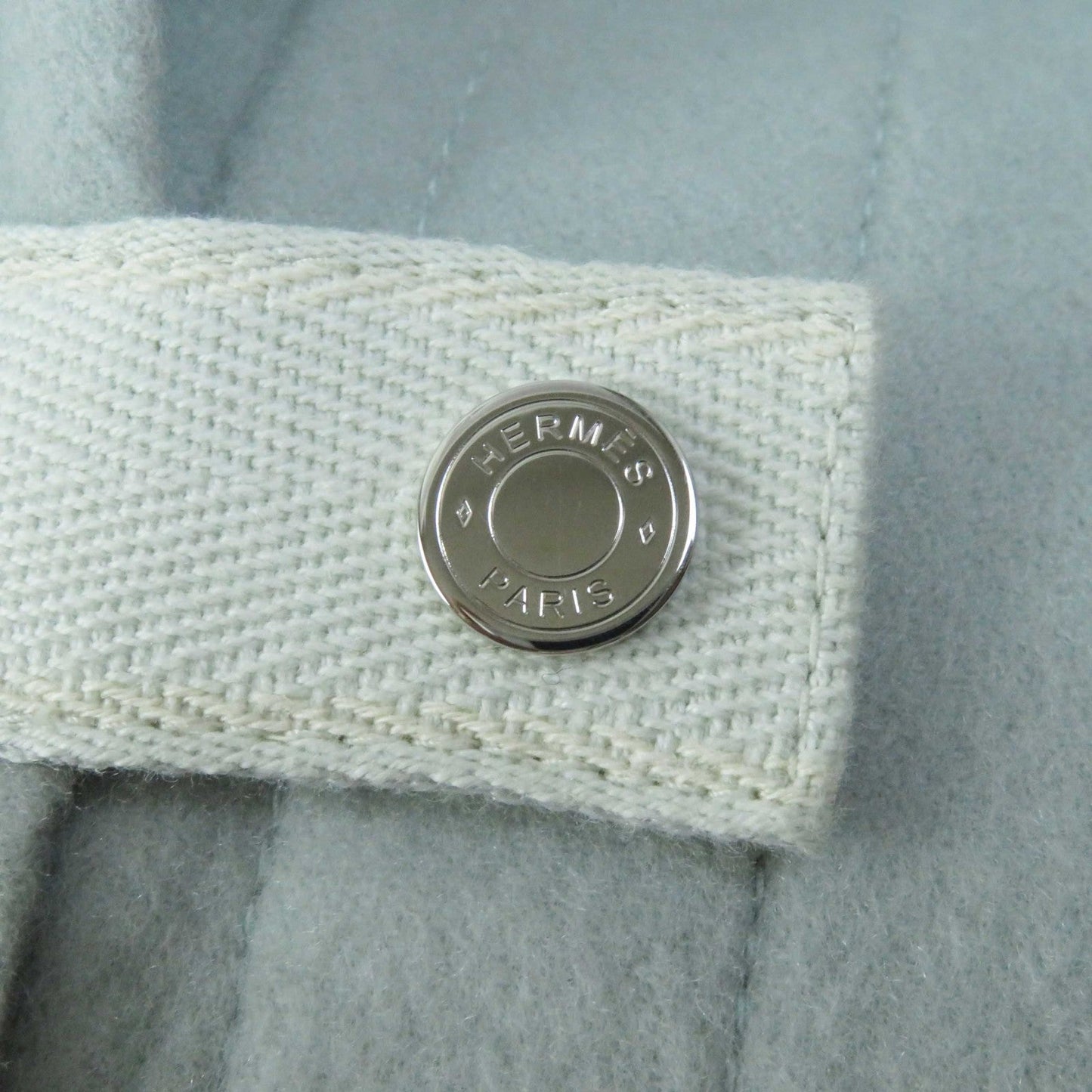 HERMES coat cashmere Light blue 38