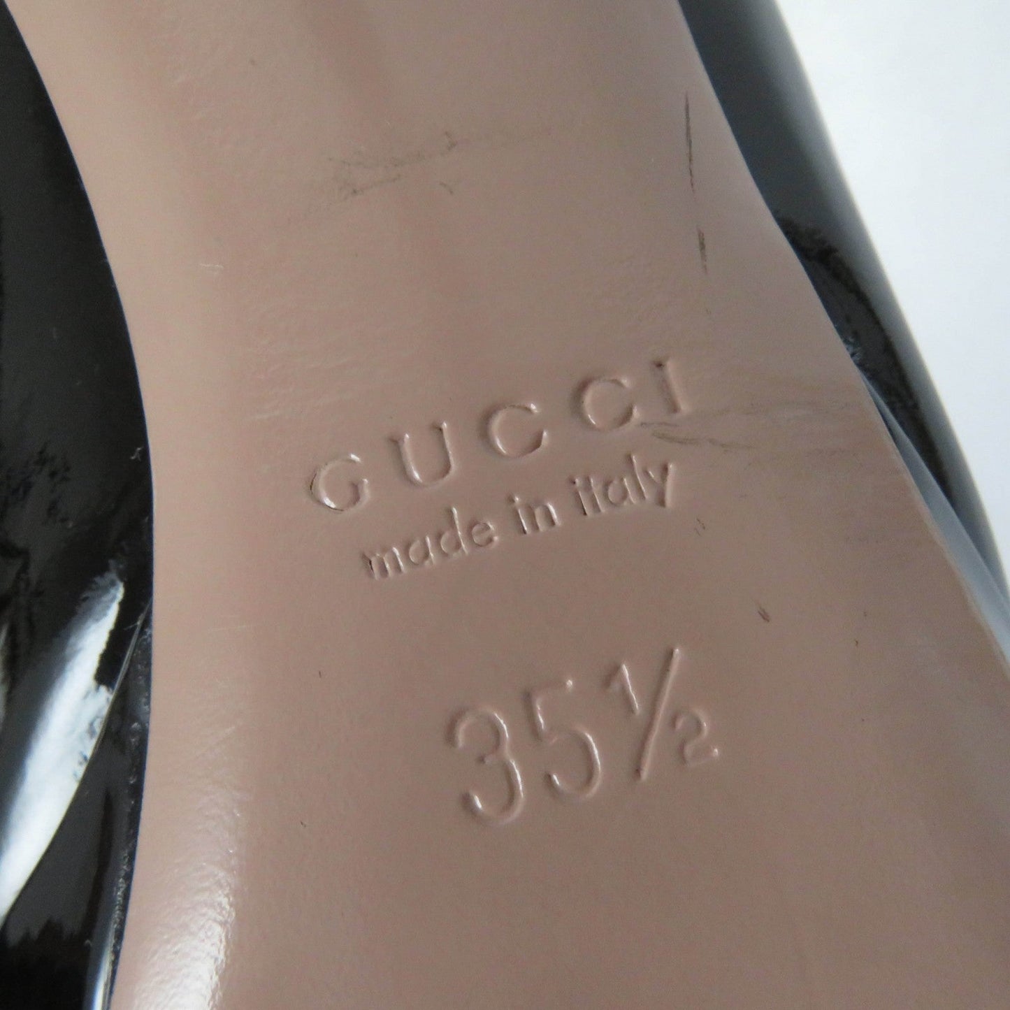 GUCCI pumps 309999 patent black 35.5