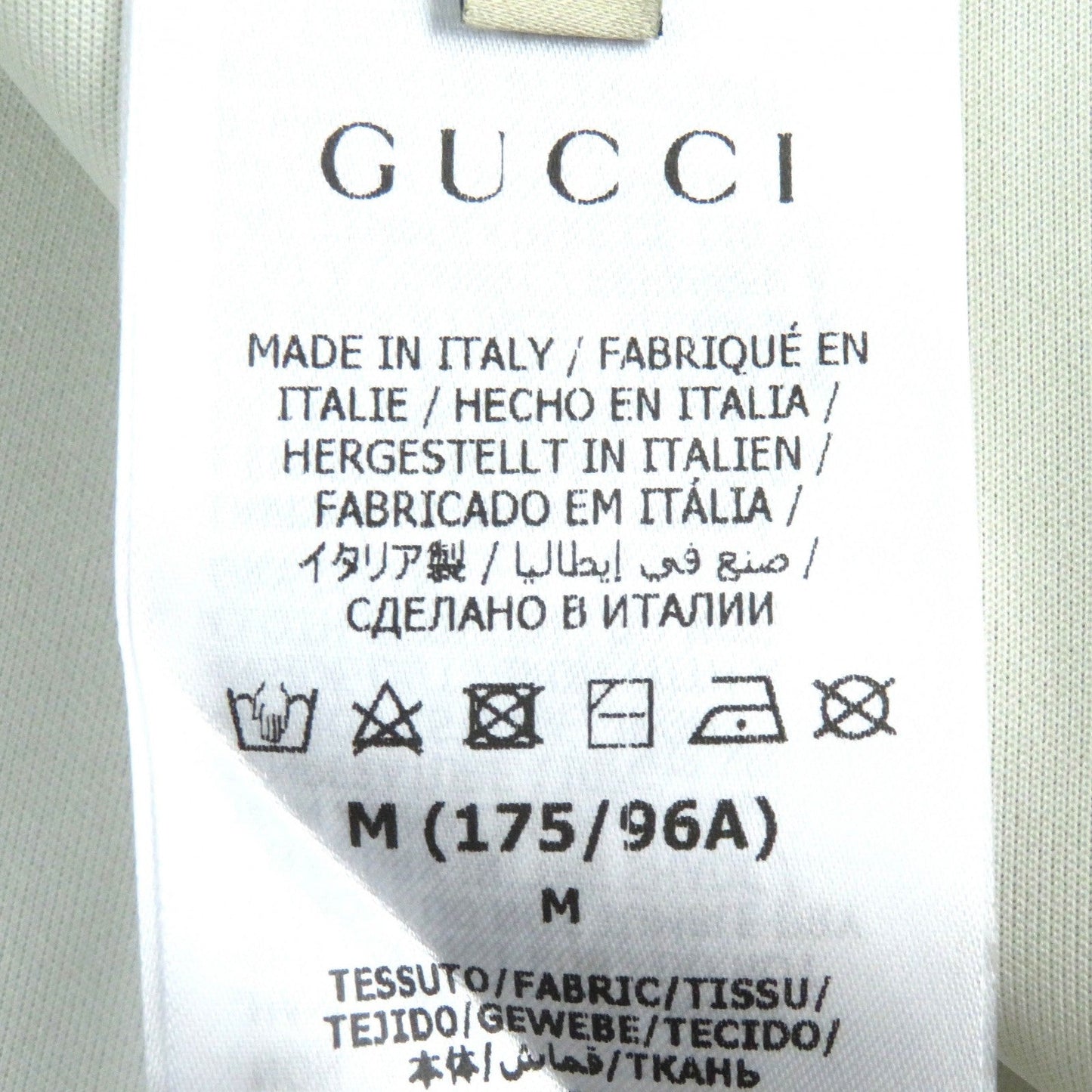 GUCCI 676466 Main: 85% polyester, Main: 15% elastane (polyurethane), Trimming: 93% polyester, 5% polyamide, 2% elastane, Partial: 80% polyamide, 20% elastane Beige green red 100th Anniversary Neoprene mens M Used