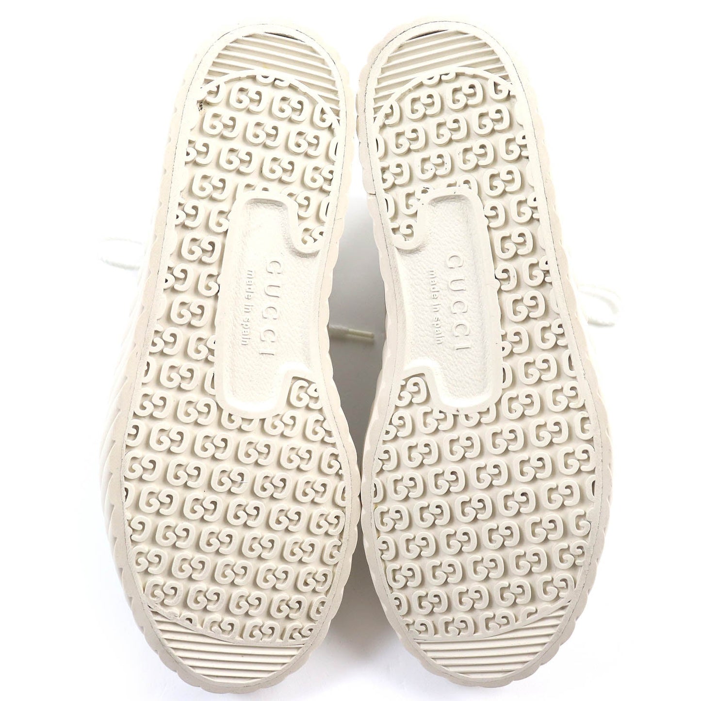 GUCCI High cut sneakers 738995 Suede Beige type mens 7.5 Secondhand