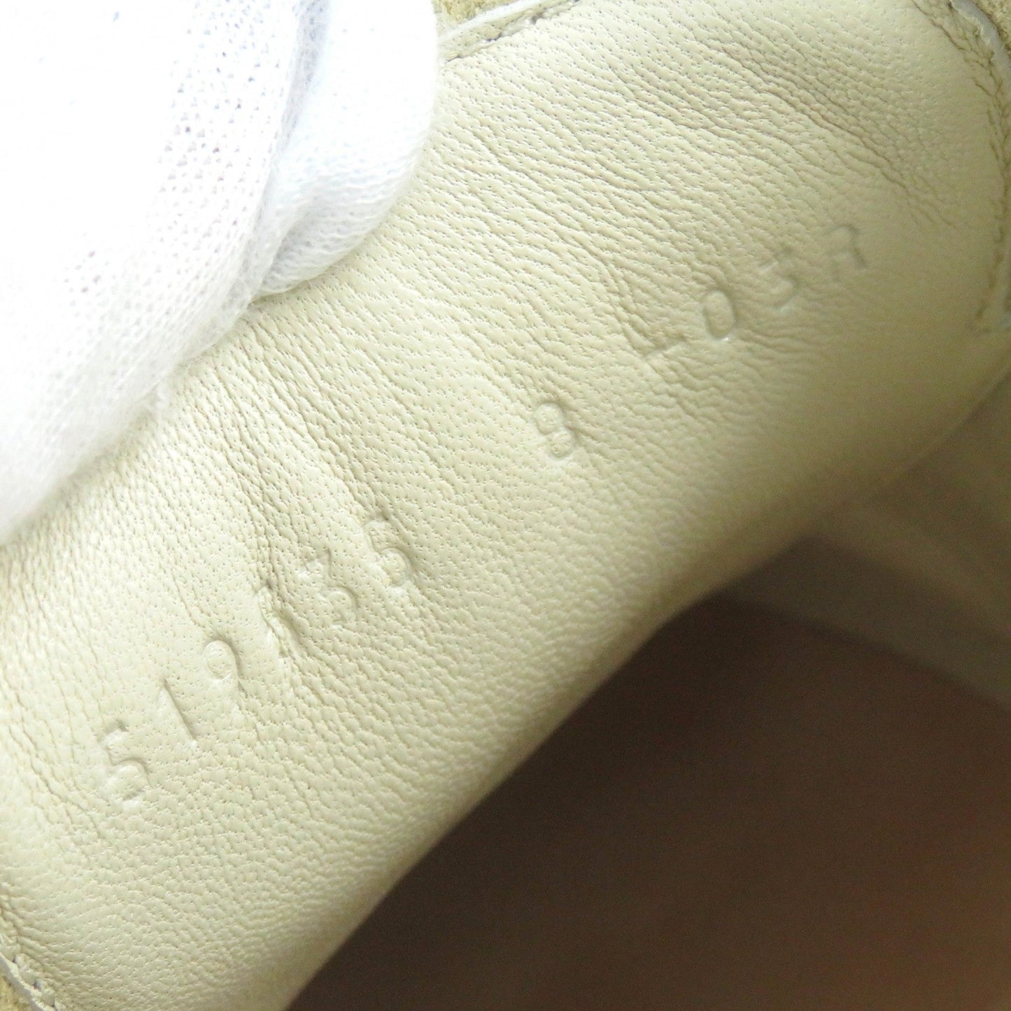 GUCCI Low cut sneakers 519535 leather SOY Beige mens 8 Secondhand