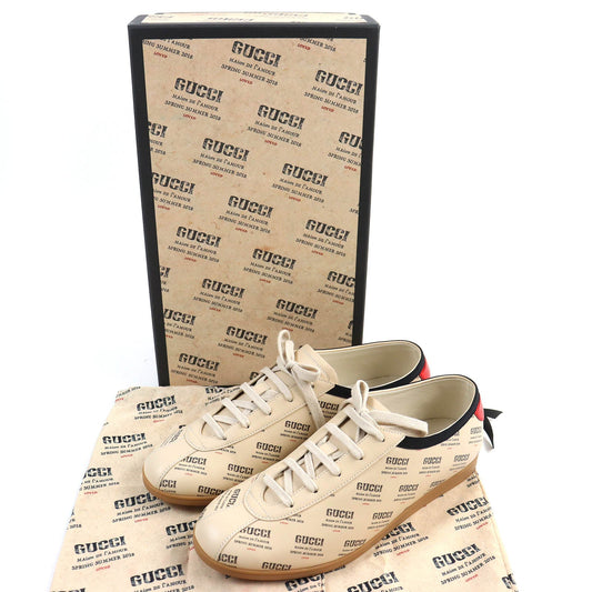 GUCCI Low cut sneakers 519535 leather SOY Beige mens 8 Secondhand