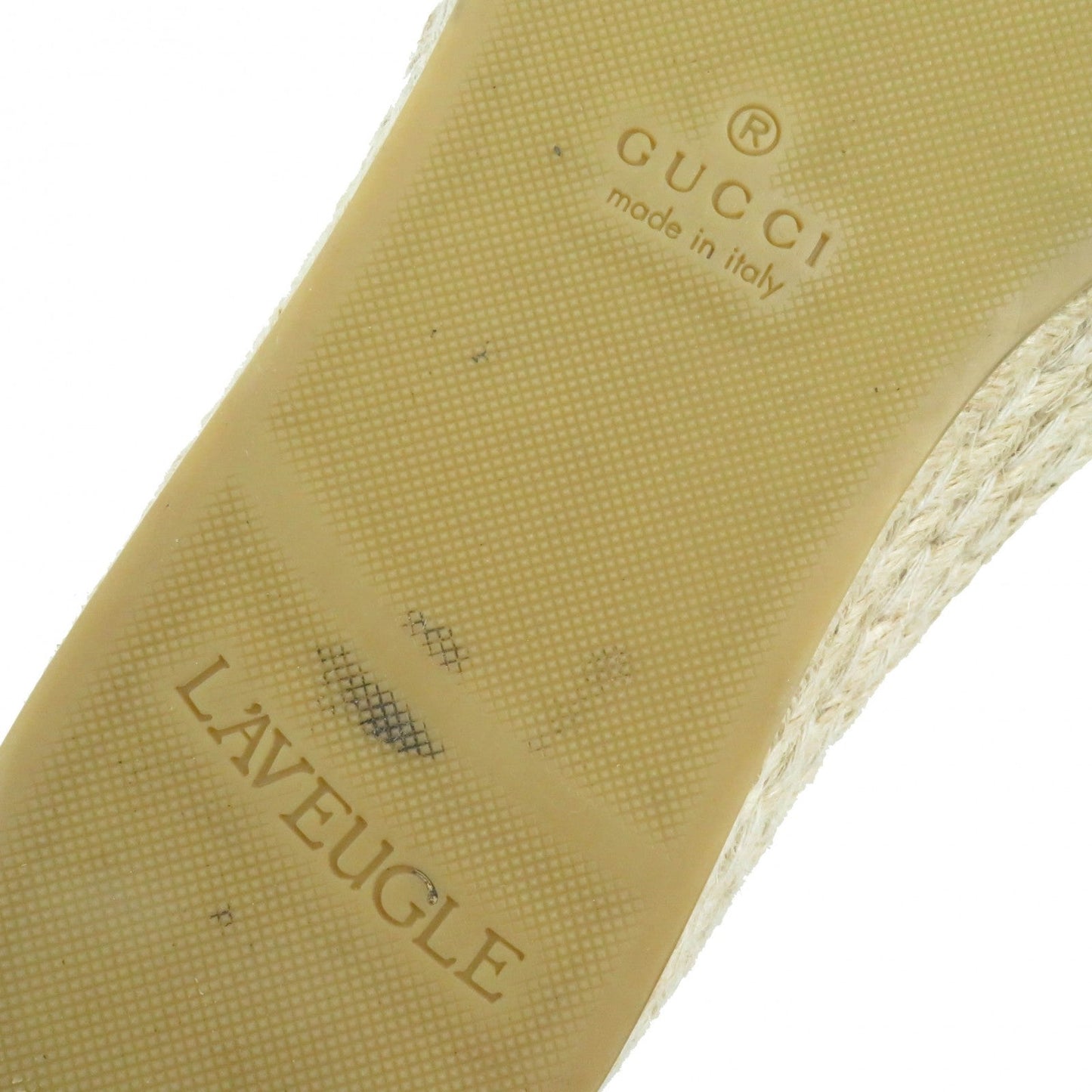 GUCCI Low cut sneakers 574853 canvas Navy beige mens 9 Secondhand
