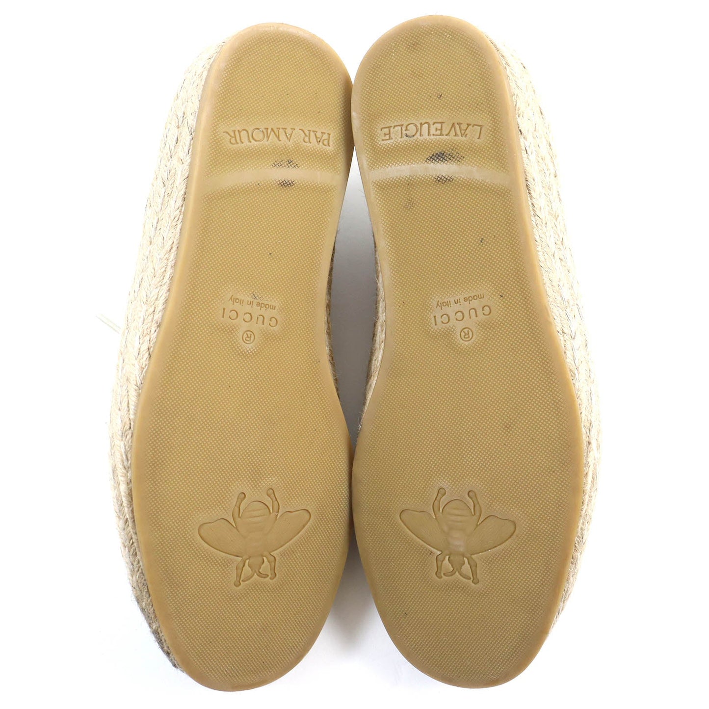GUCCI Low cut sneakers 574853 canvas Navy beige mens 9 Secondhand