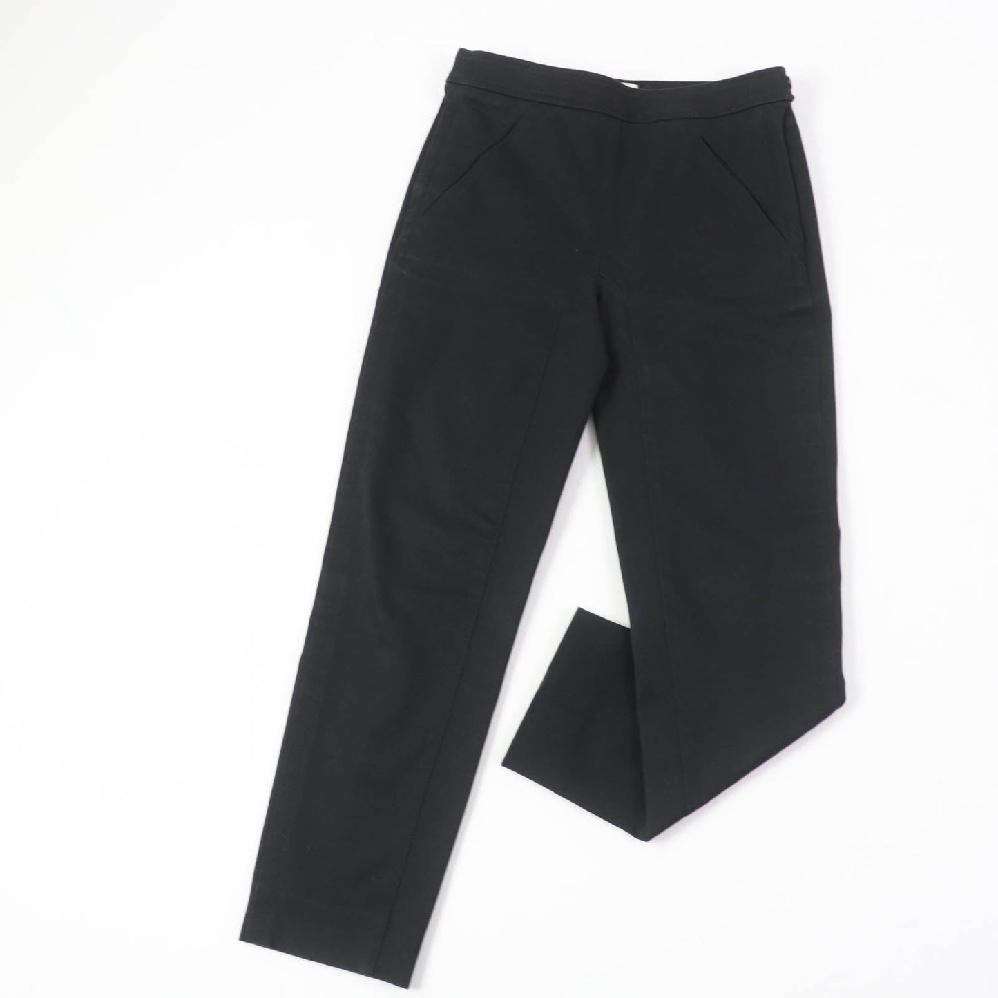 HERMES skinny pants cotton black 34