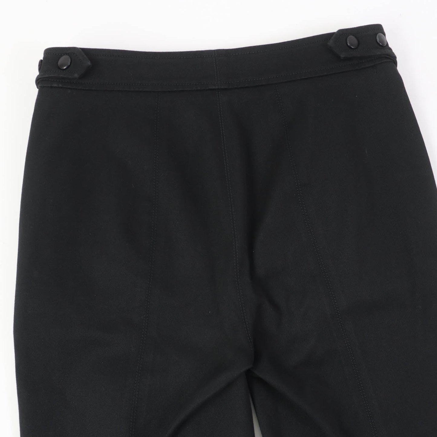 HERMES skinny pants cotton black 34