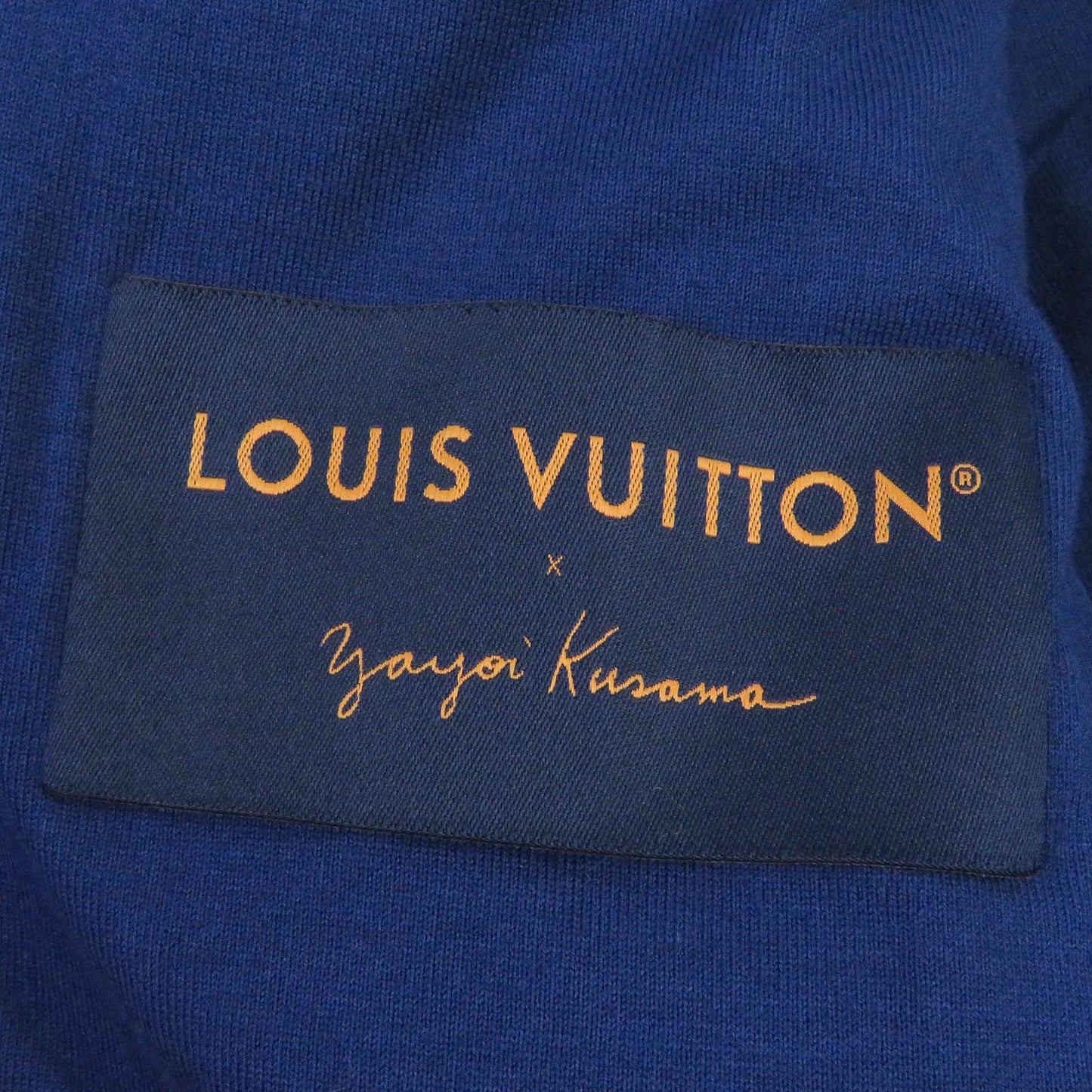 LOUIS VUITTON Blouson Outer: 53% polyester, Outer: 47% acrylic, Lining: 100% cotton, Part: 100% wool blue mens L Used