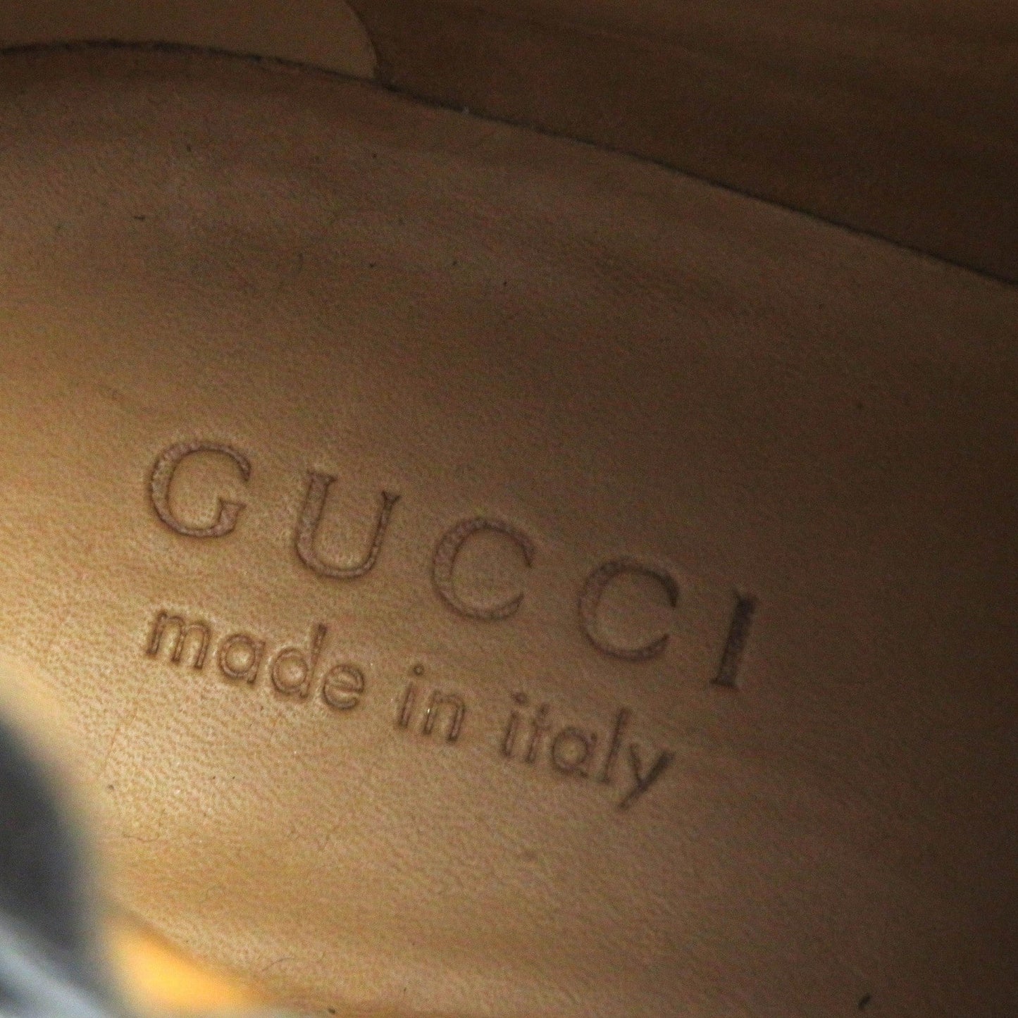 GUCCI boots 496250 Main: Leather black mens 7 Used