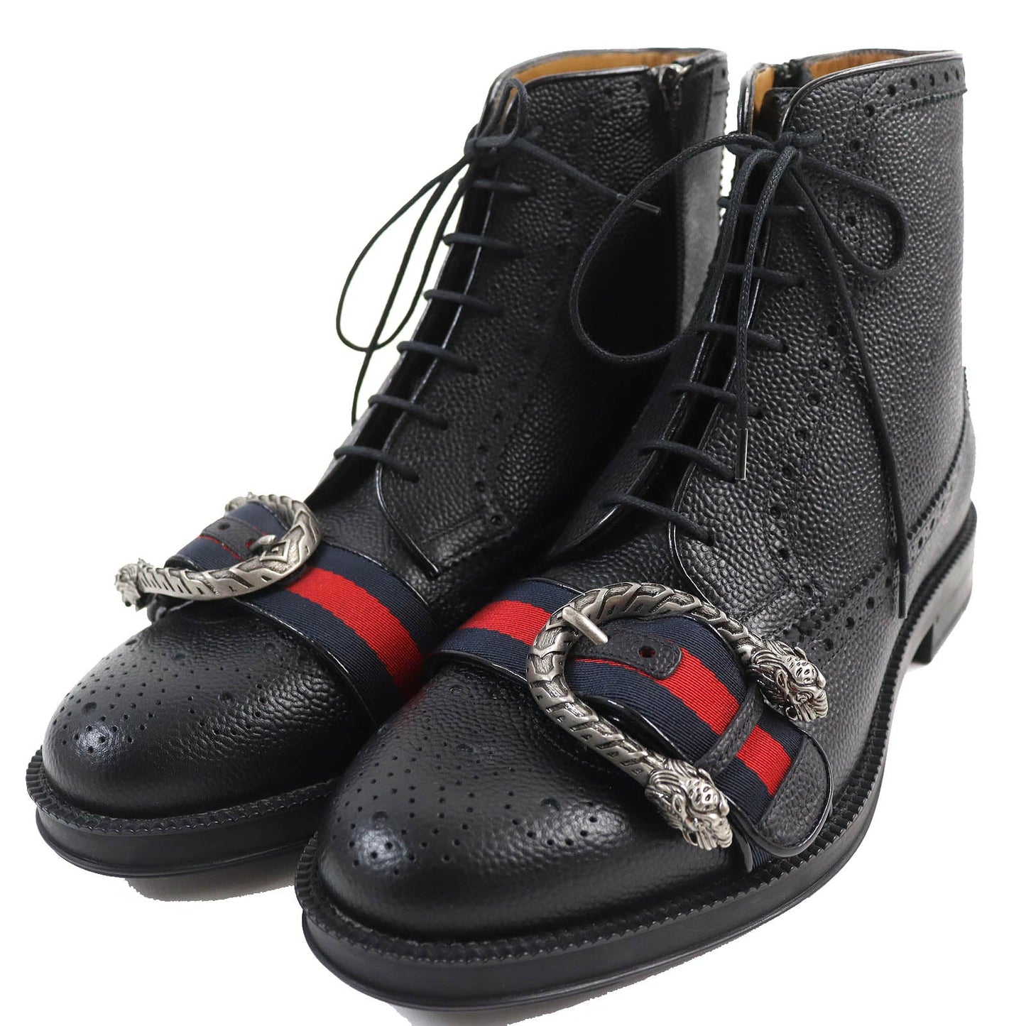 GUCCI boots 496250 Main: Leather black mens 7 Used