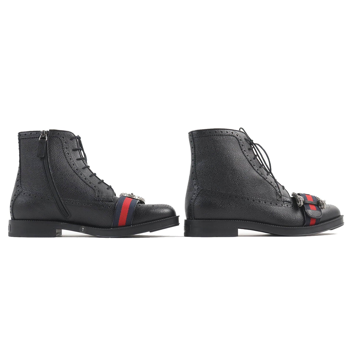 GUCCI boots 496250 Main: Leather black mens 7 Used