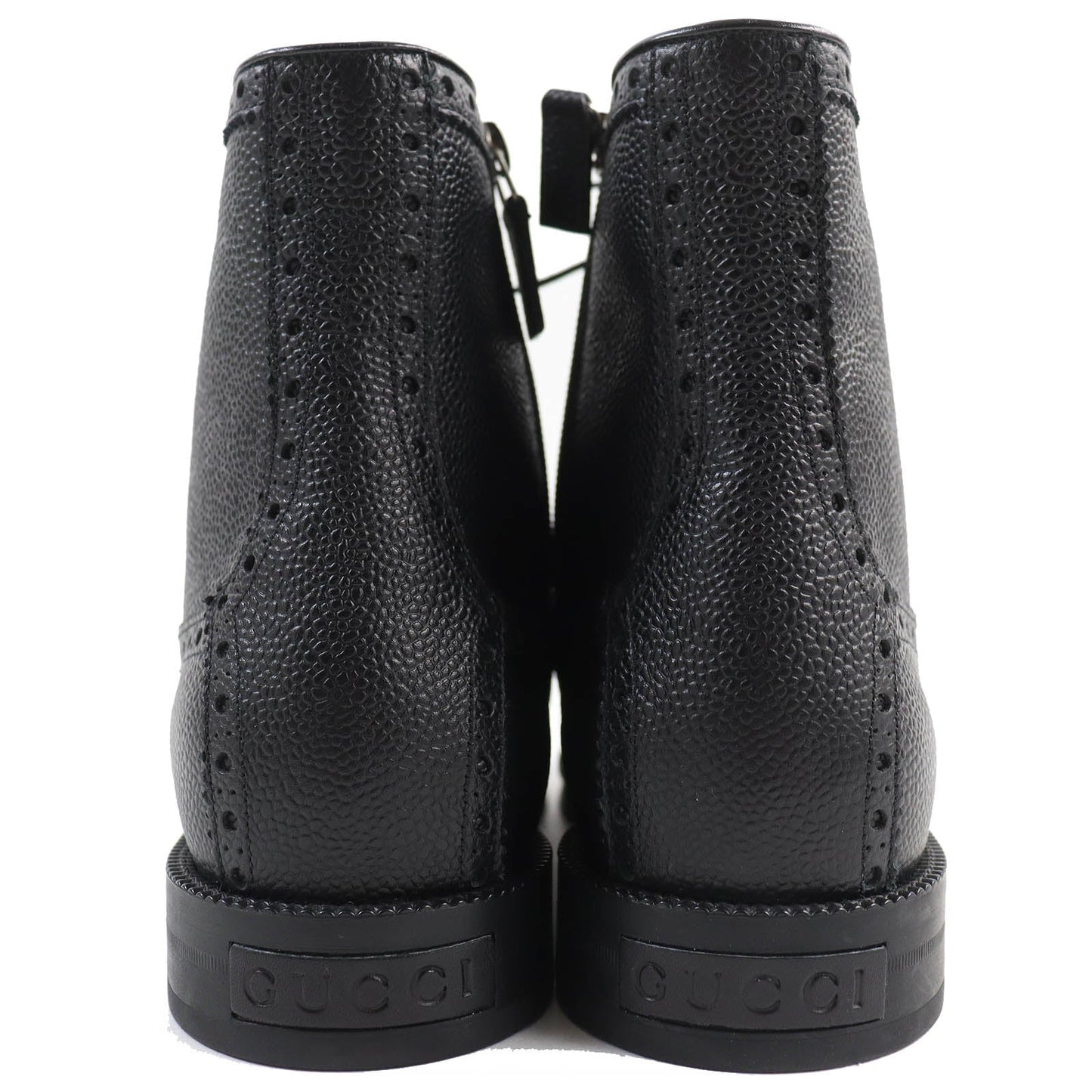 GUCCI boots 496250 Main: Leather black mens 7 Used