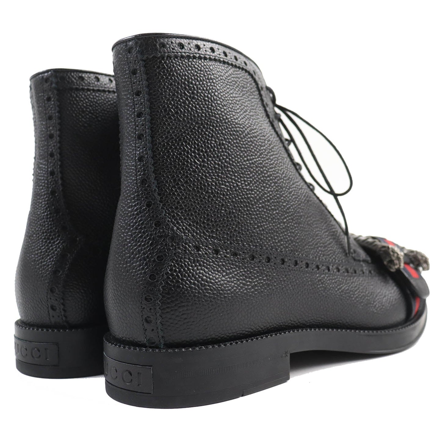 GUCCI boots 496250 Main: Leather black mens 7 Used