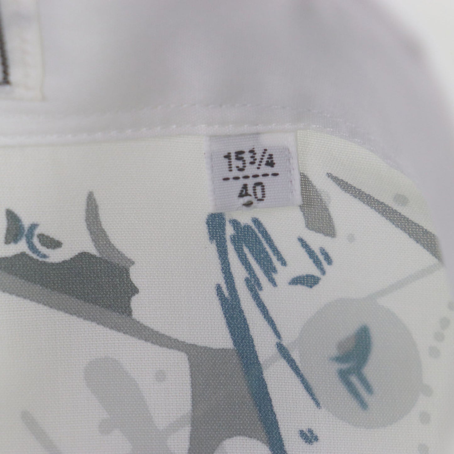 HERMES Long sleeve shirt cotton white Water snake 40