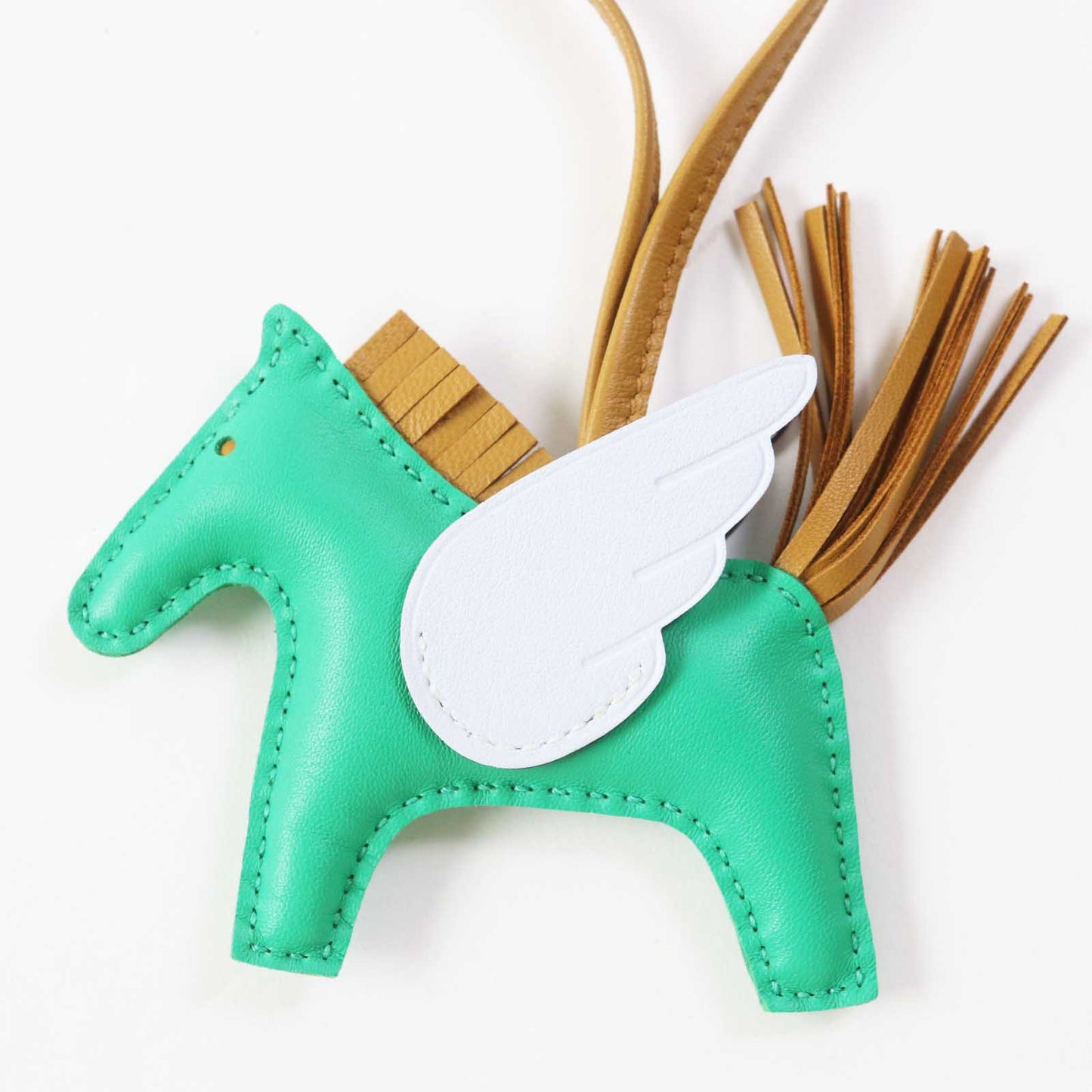 HERMES Bag charm Anyo Miro Mint/Sesame/Blue Brume Rodeo Charm Pegasus PM
