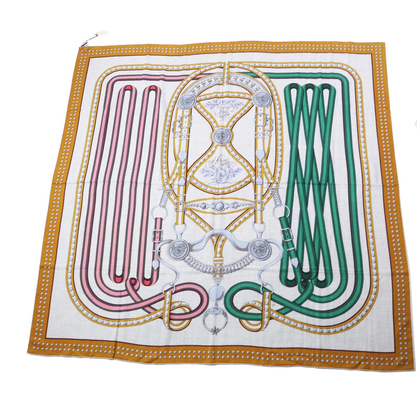 HERMES Stall cashmere Multi Grand Tralala Carre140