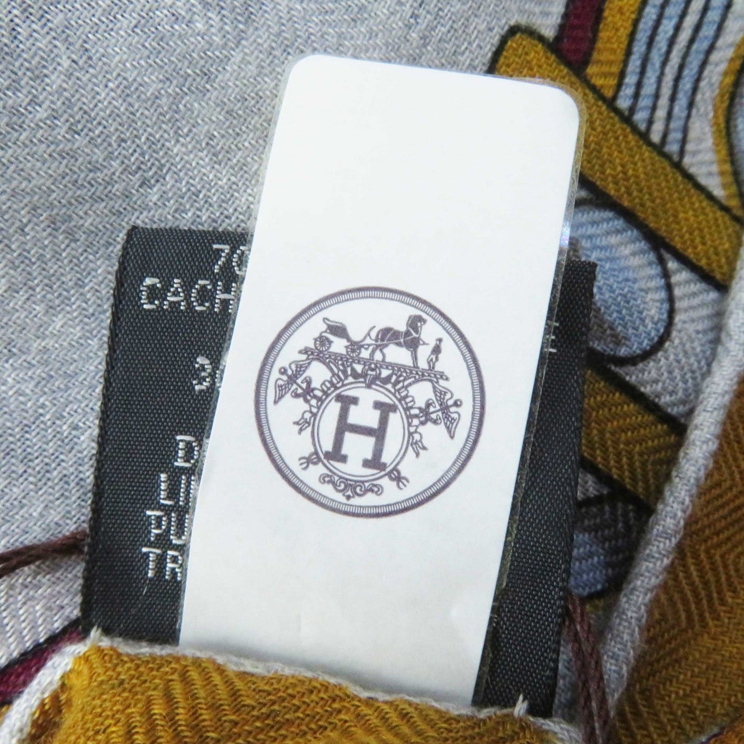 HERMES Stall cashmere Multi Grand Tralala Carre140